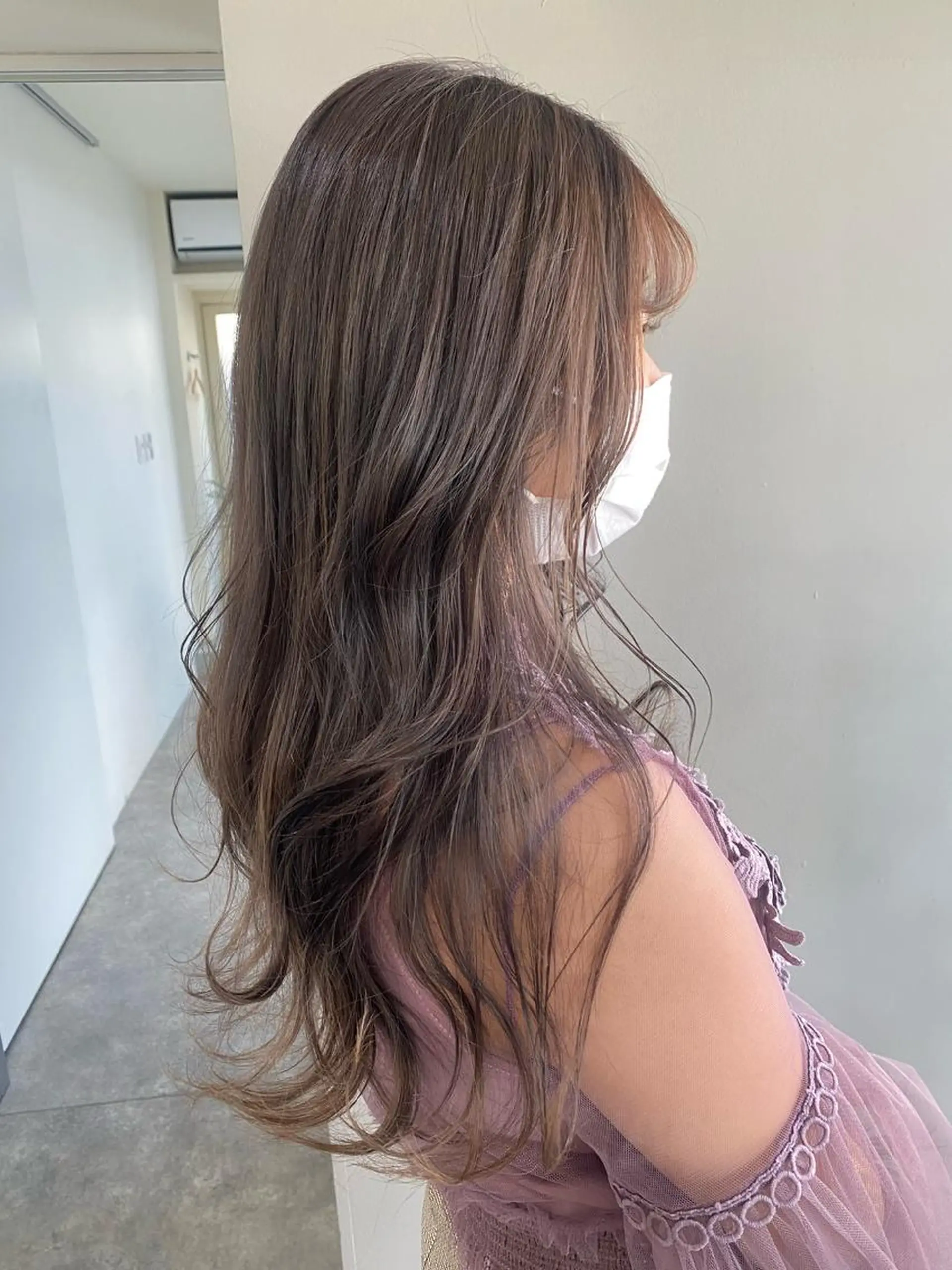 セミロング カラー ヘアアレンジ ブリーチ ボブ /ニュアンス/ satomi🧸💖のヘアスタイル