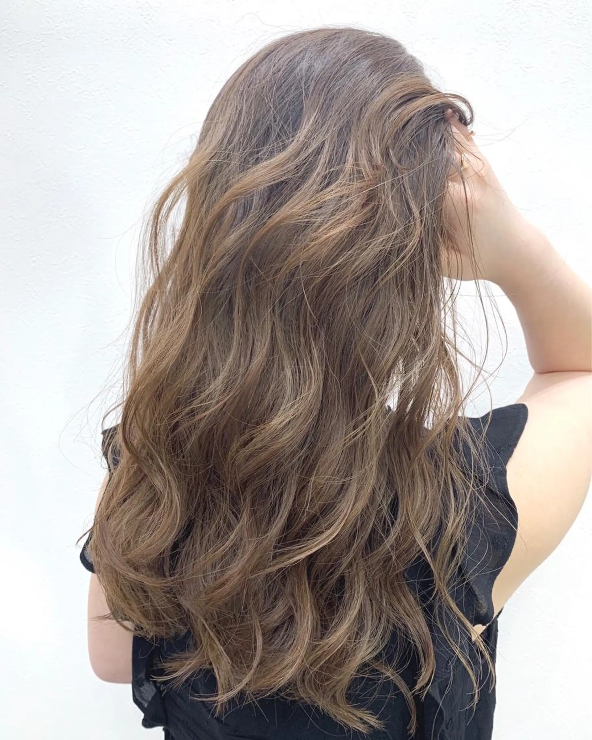 ロング カラー 学生 カット ヘアカラー トリートメント 酸性ストレート/ブリ ーチなし/中村 匠のヘアスタイル