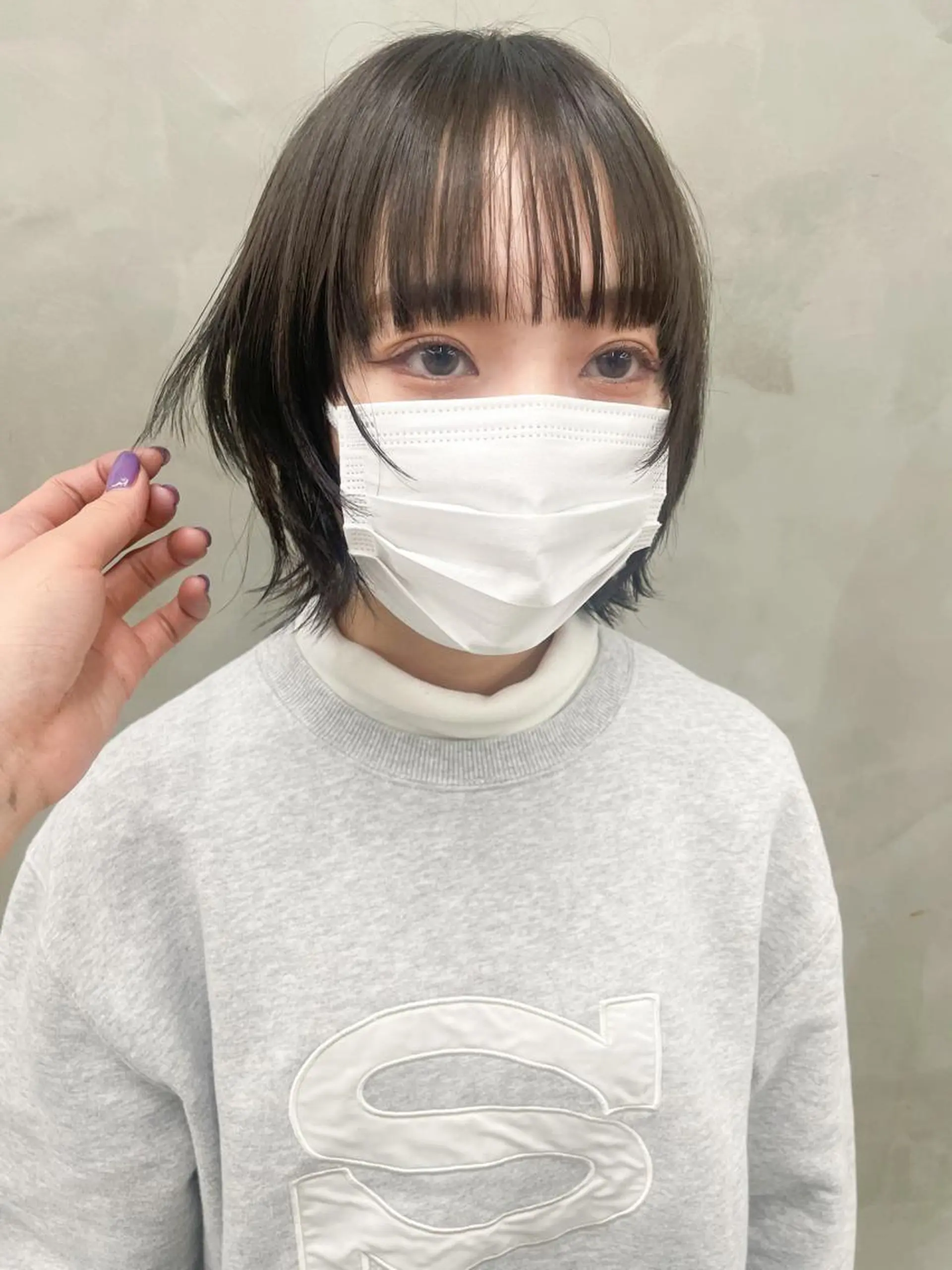 ショート nuu所属・💜ショート💜 ウルフ、ボブ二色亜美のヘアスタイル