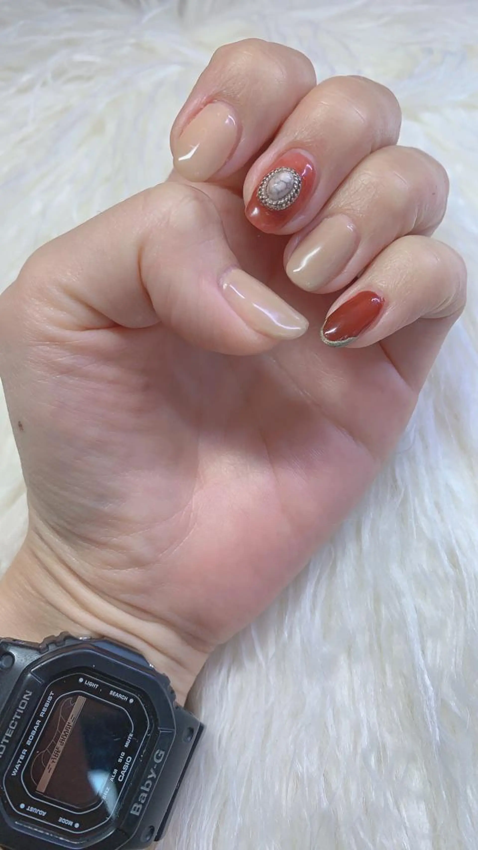 ネイル ブラウン 赤色 pipi..所属・pipi ..のネイルデザイン