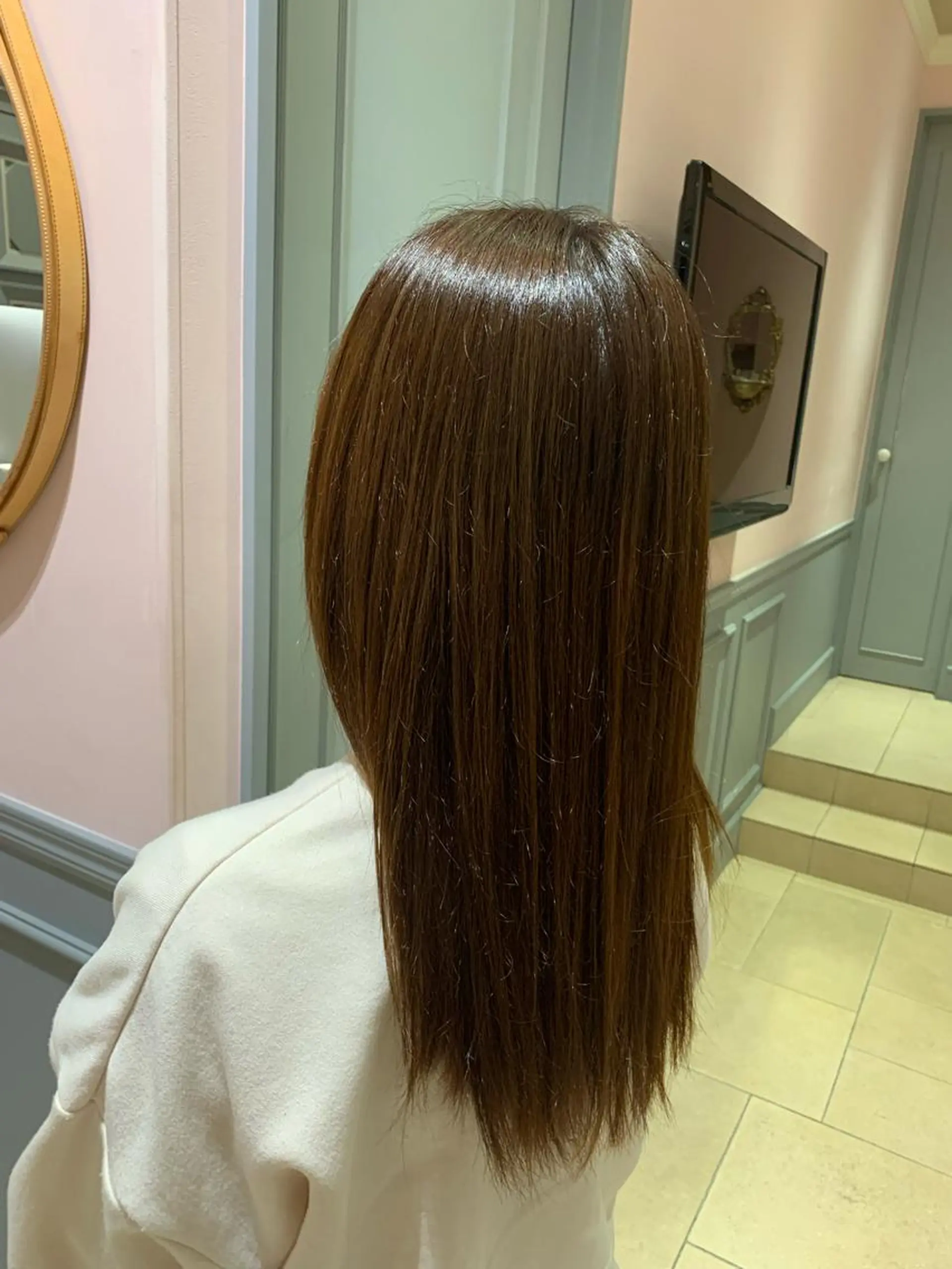 ロング カラー ベージュカラー 上野 七奈穂のヘアスタイル