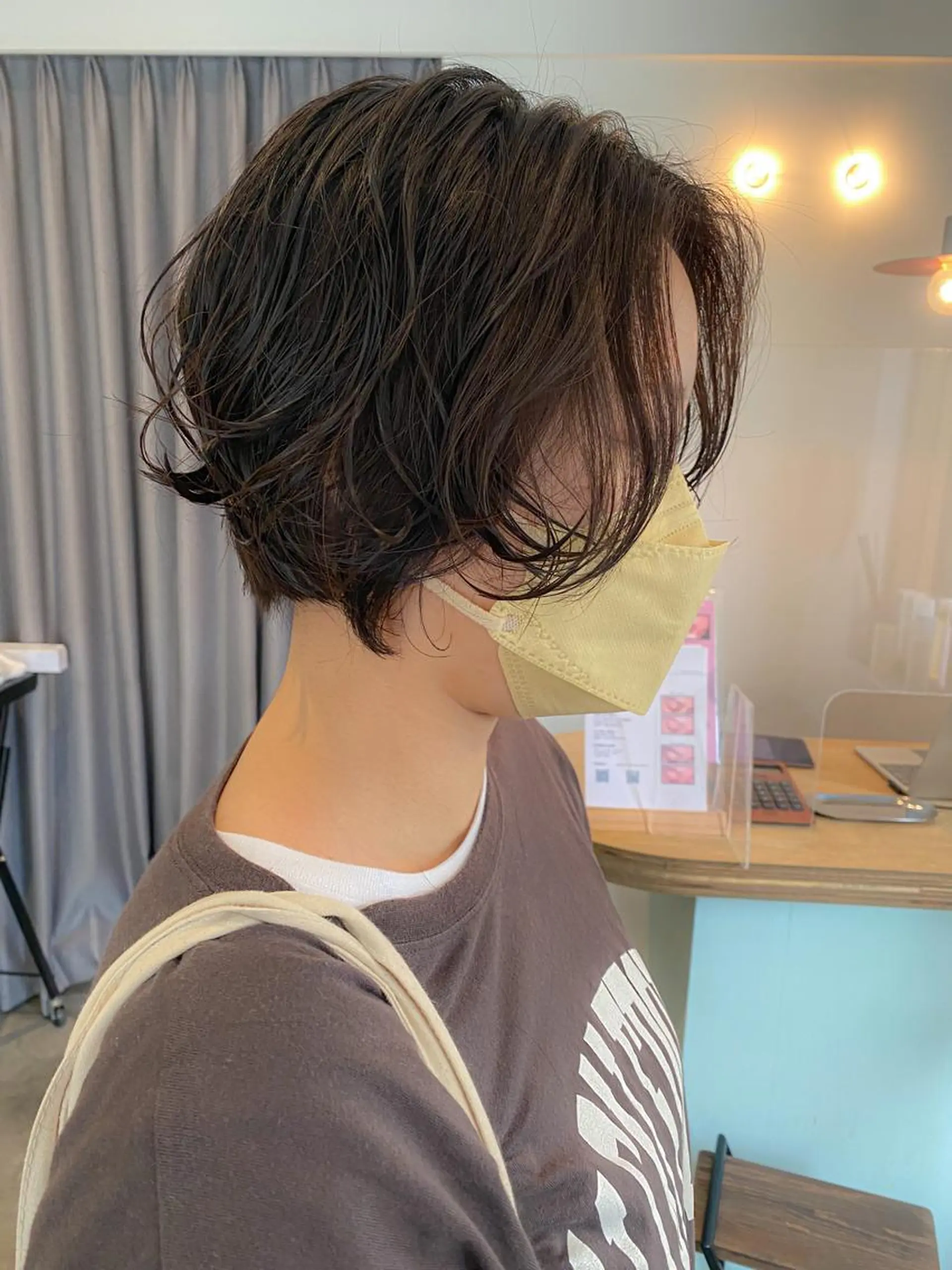 ショート パーマ ハンサムショート デート ショートヘア 板谷みさき /艶ボブ/藤沢美容室のヘアスタイル