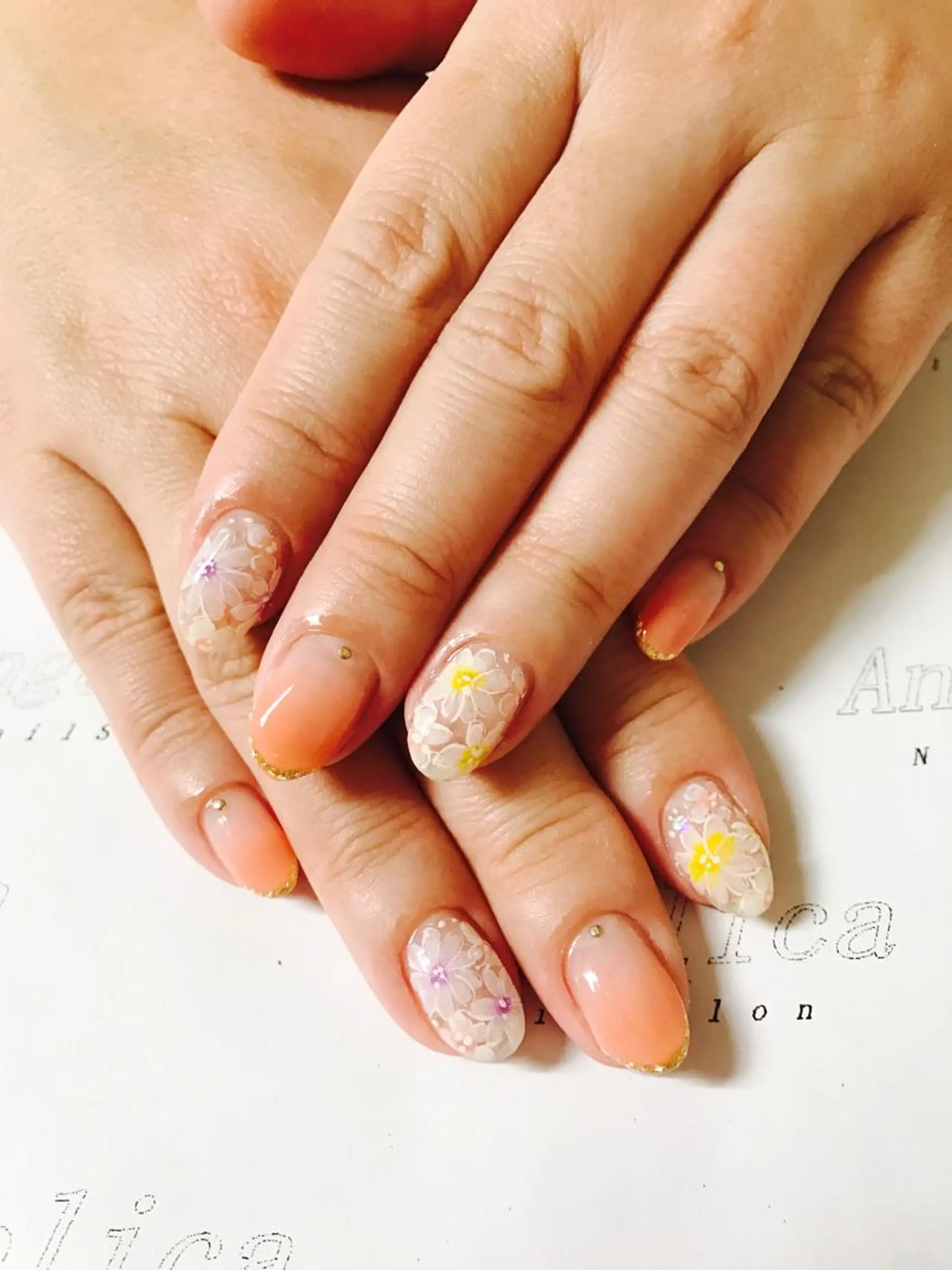 ネイル 入学式 卒業式 ハンドネイル Angelica ネイリストのネイルデザイン