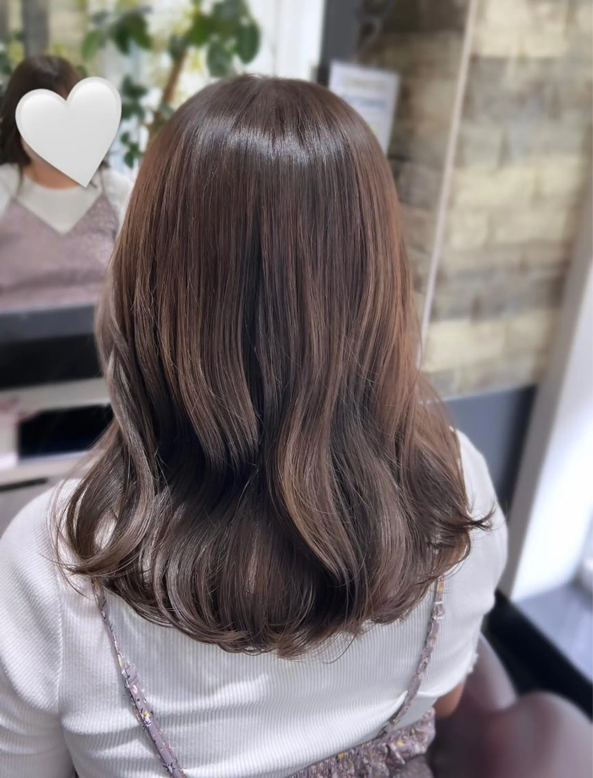 セミロング カラー ベージュカラー ブラウンカラー ショコラグレージュ チョコレートブラウン ココアベージュ 韓国ヘア ♡tomimaのヘアスタイル