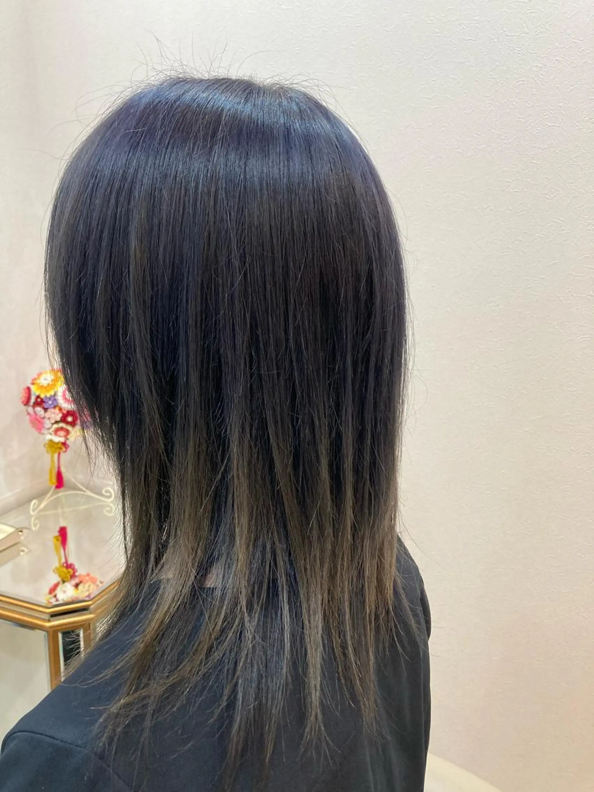 セミロング カラー 藤森 達也のヘアスタイル