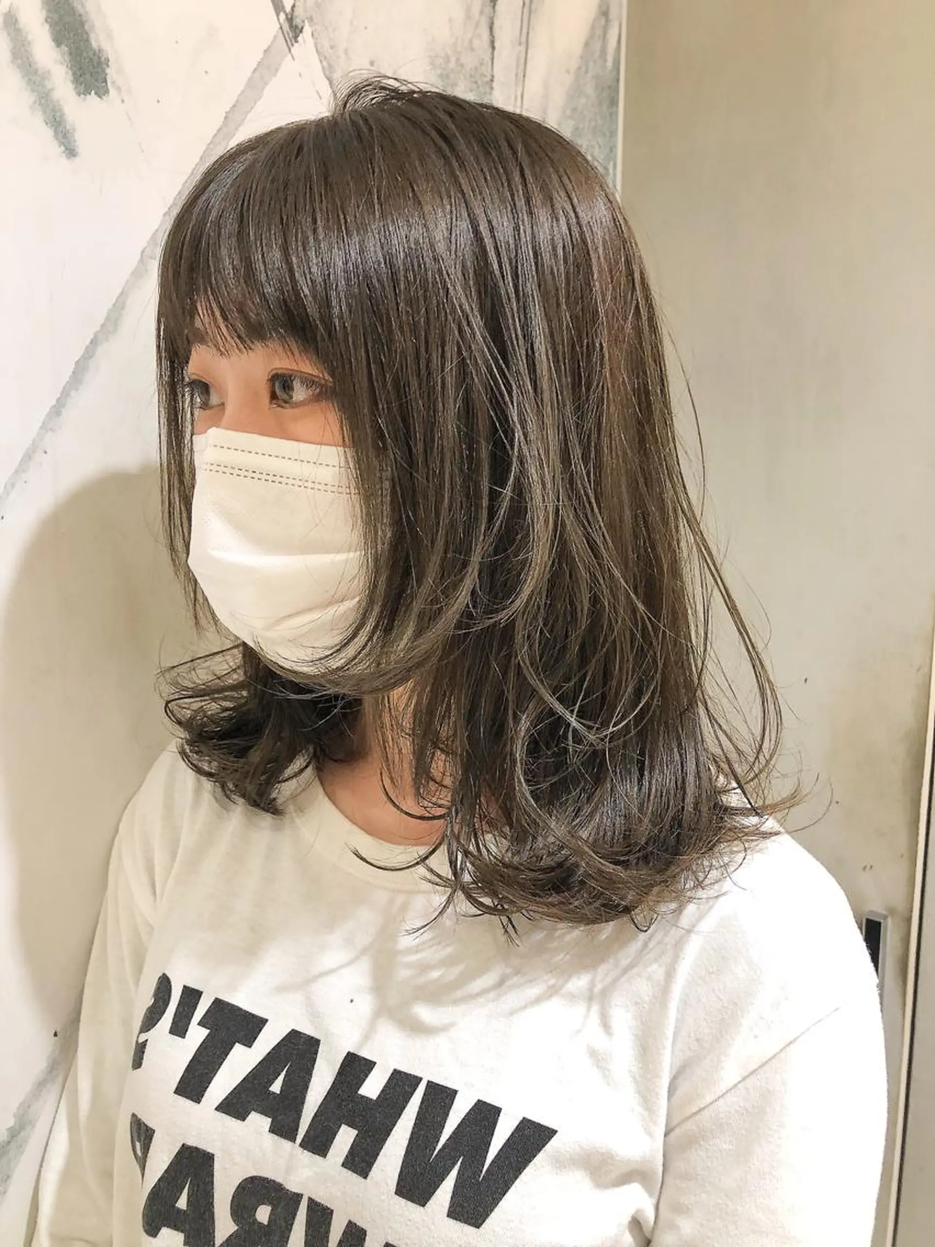 セミロング カラー 圧倒的透明感カラー nana🦕のヘアスタイル