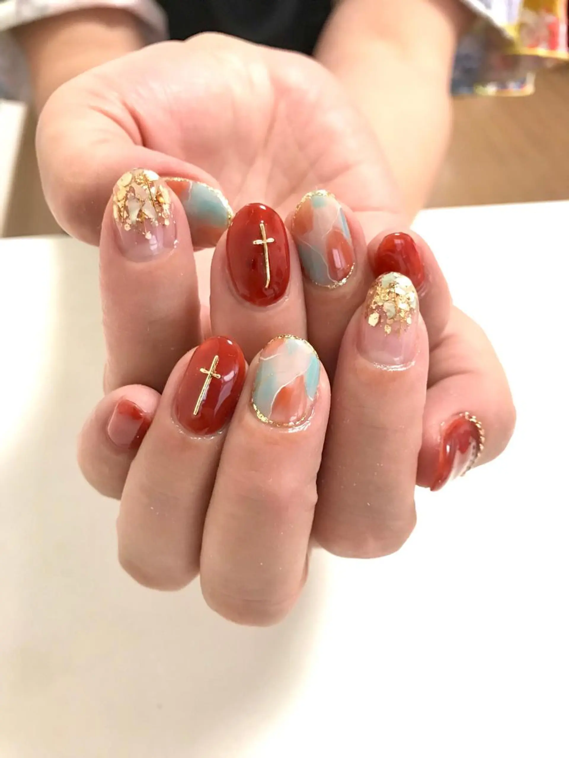 ネイル アートネイル 大理石ネイル(マーブル) ニュアンスネイル オフィスネイル シンプルネイル yuko （ネイリスト）のネイルデザイン