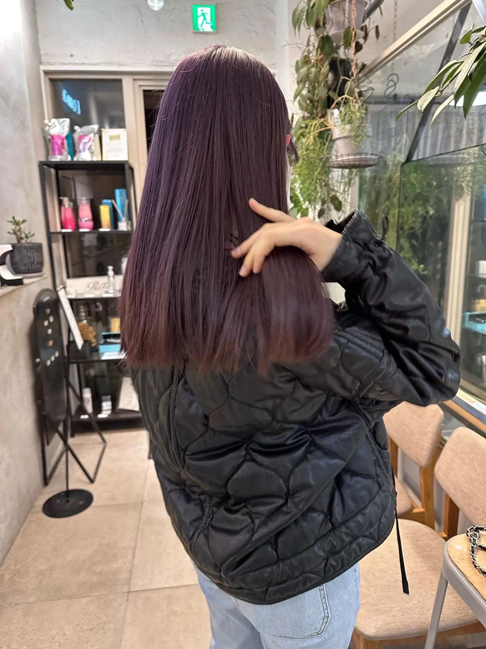 セミロング カラー ヘアカラー トリートメント REINA☁️透明感 カラー/ぷつっと♡のヘアスタイル