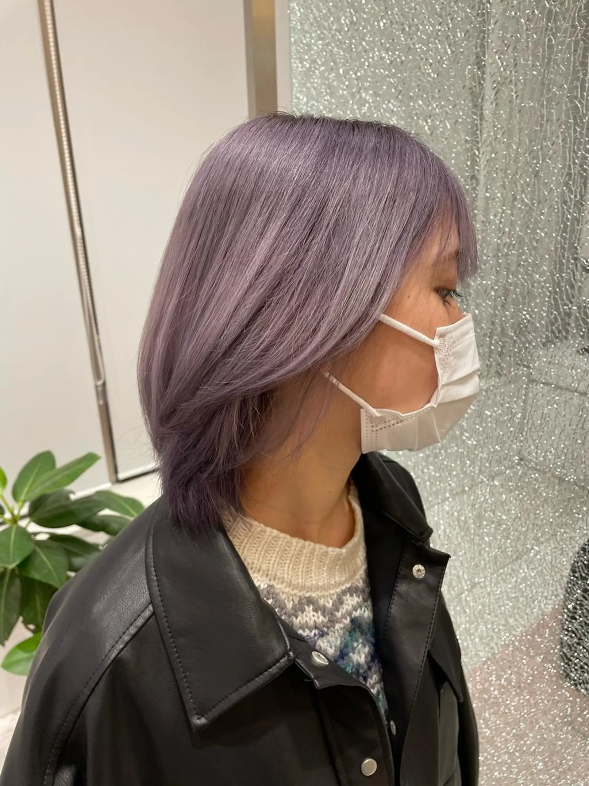 ミディアム パープルカラー 飯塚 愛美のヘアスタイル