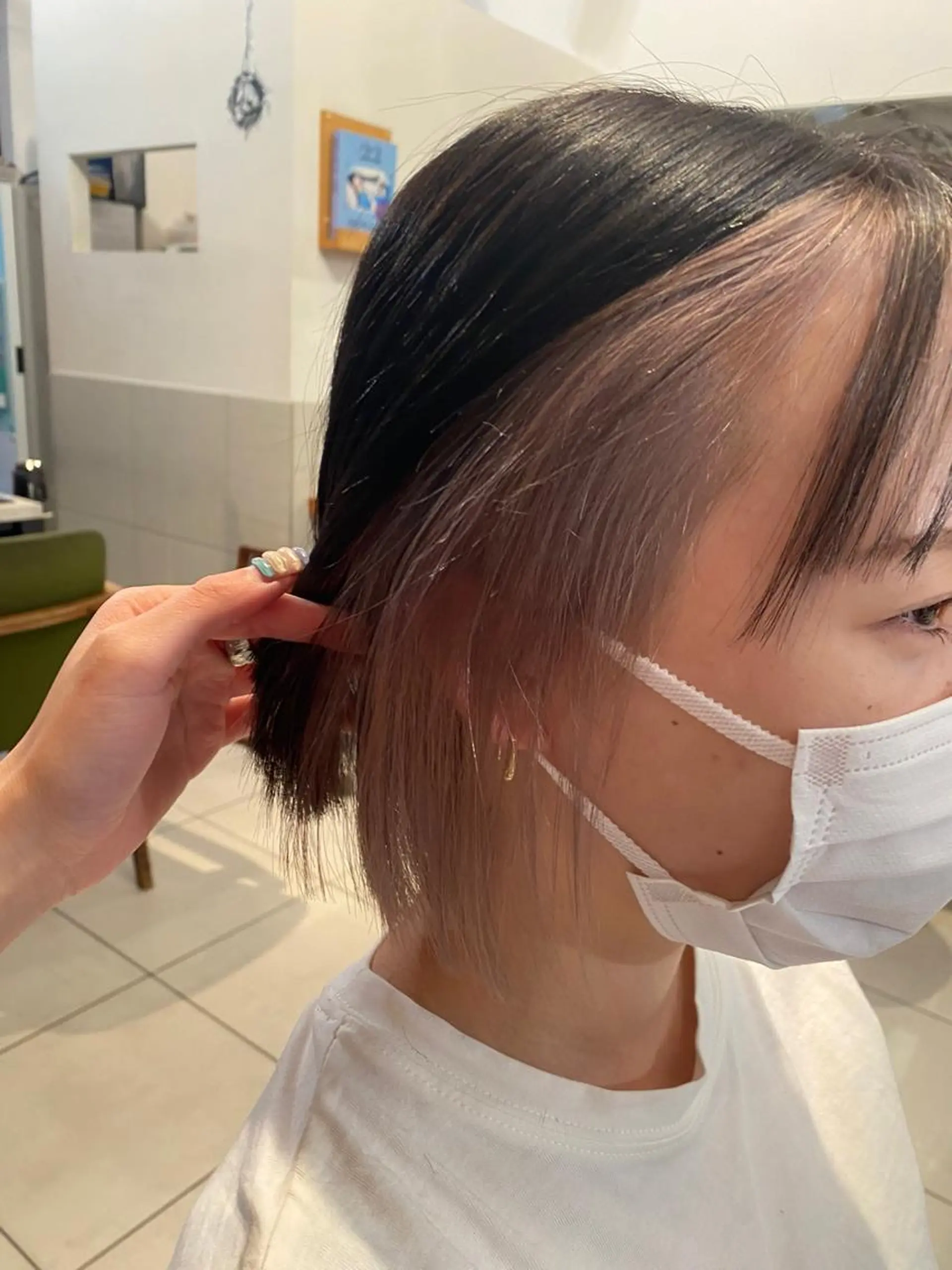 カラー ミストバング  フェイスフレーミング ヘアカラー 艶カラー/耳つぼ/ 渡辺奈緒のその他イメージ