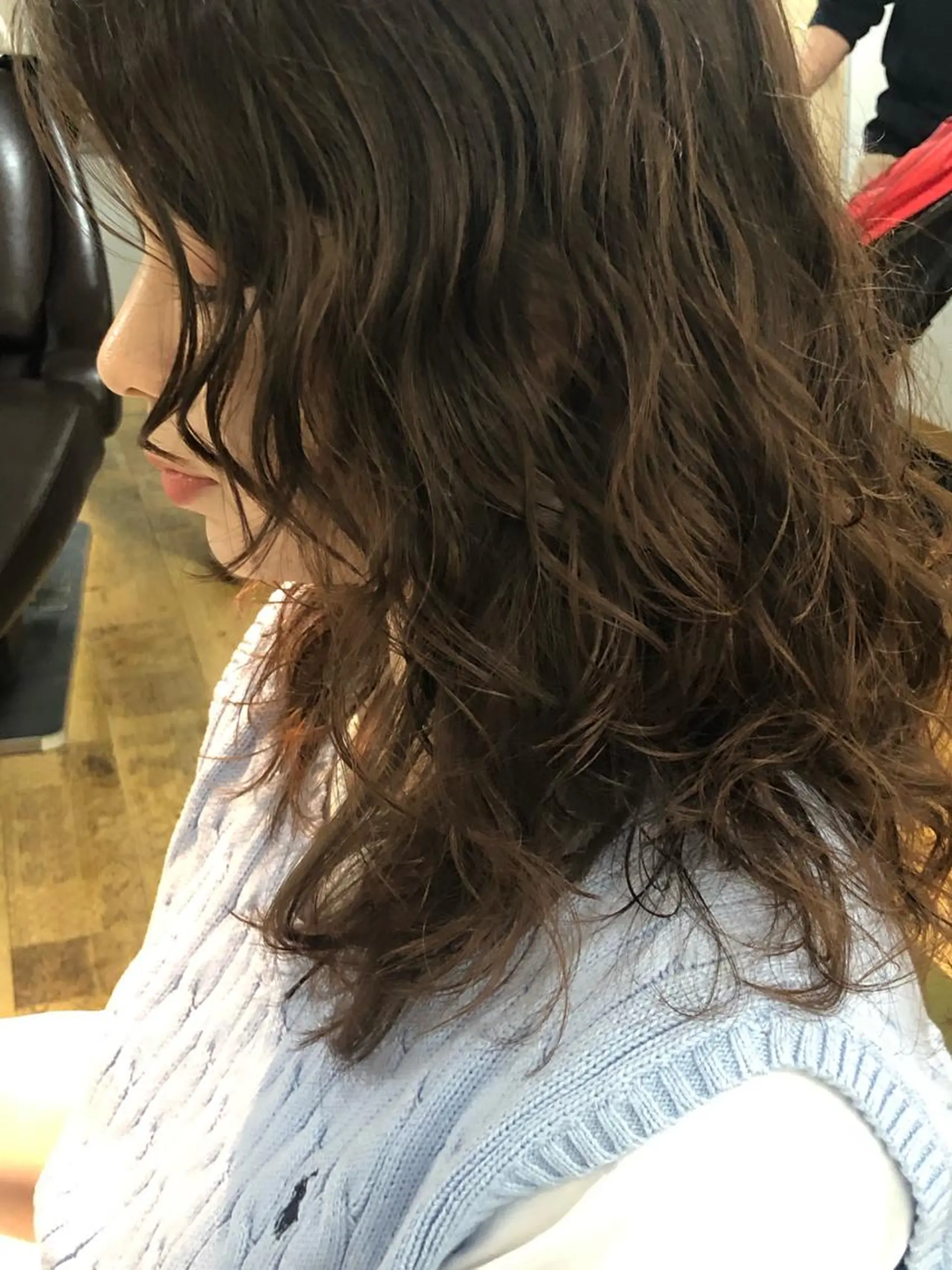 セミロング セミロングパーマ カット パーマ 吉川　ミチオ 【SHIKIO】のヘアスタイル