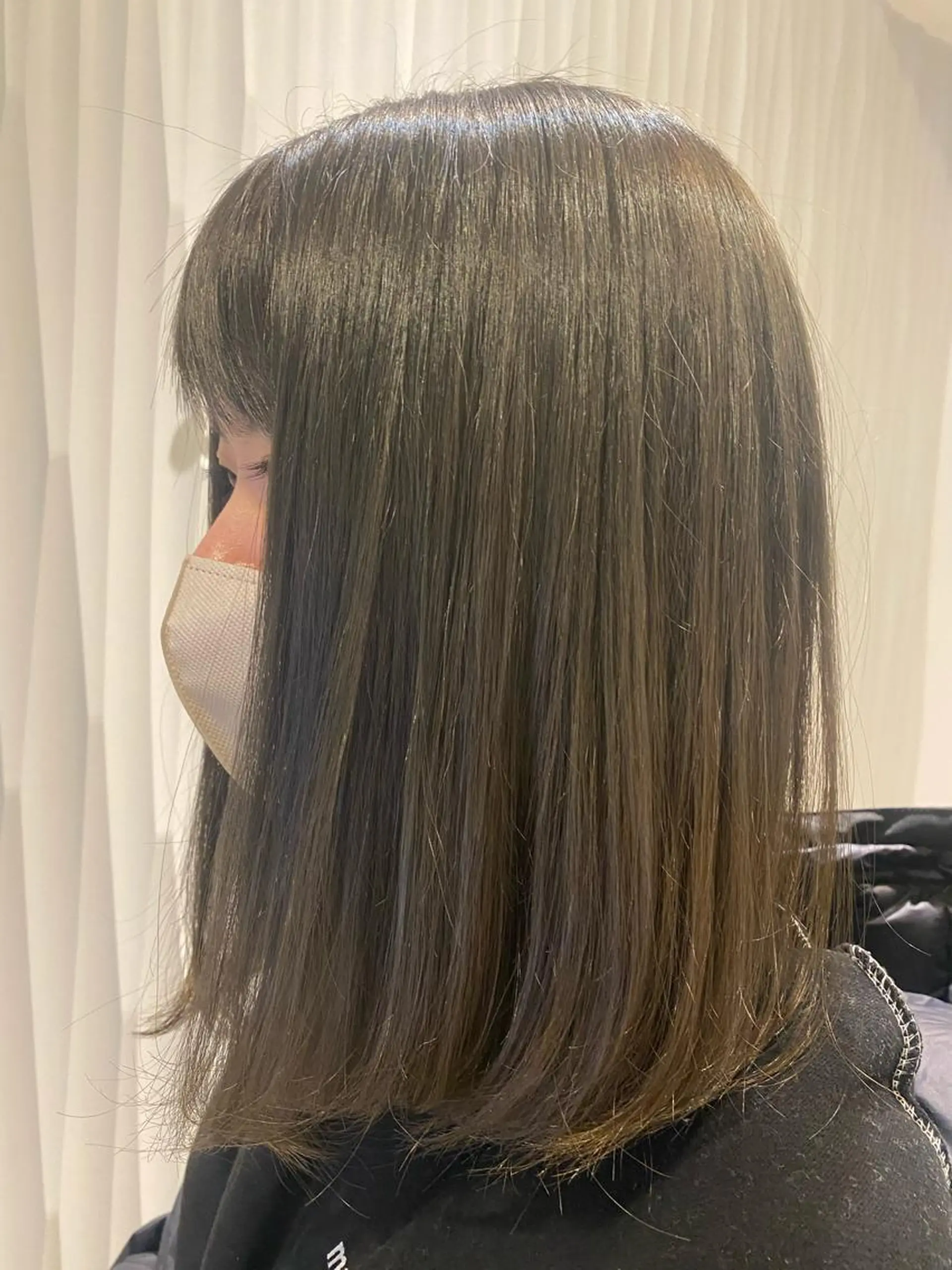 ミディアム カット ヘアカラー トリートメント 大倉 未波のヘアスタイル