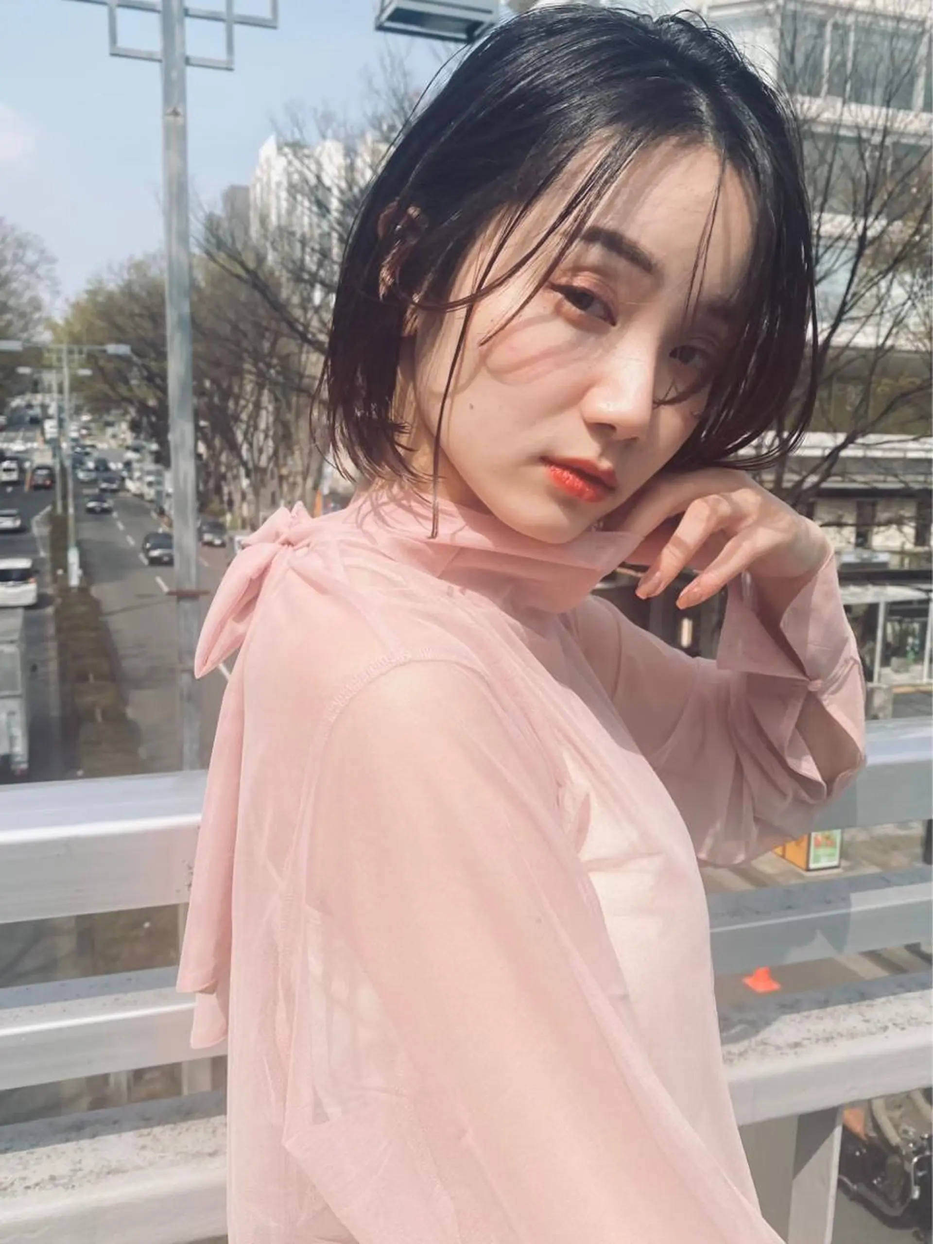 ミディアム カラー パーマ パーマ トリートメント ヘアセット 新宿/韓国ヘア/ 髪質改善ストレートのヘアスタイル