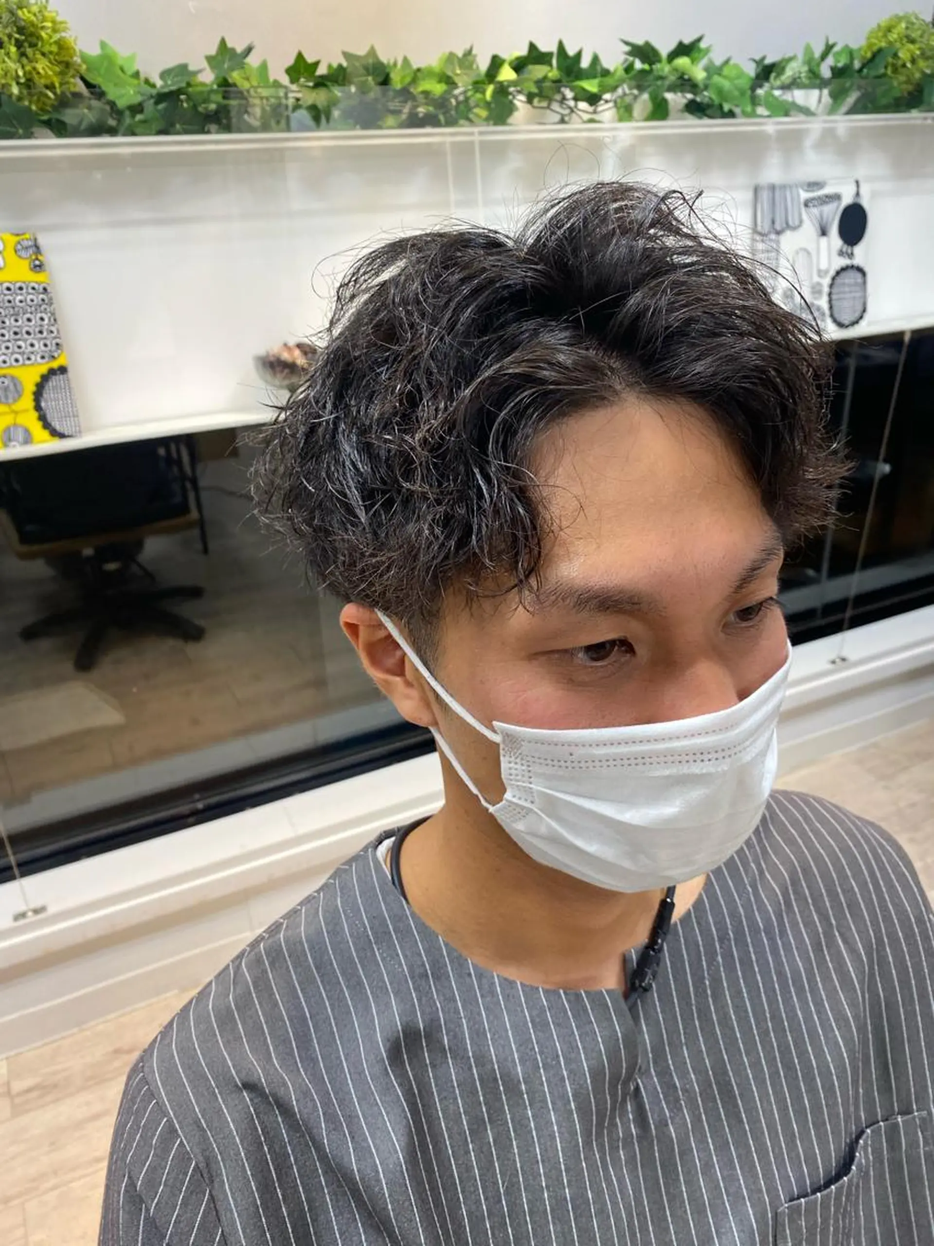 パーマ メンズ 波巻きスパイラル/ メンズパーマ/ゆうひのヘアスタイル