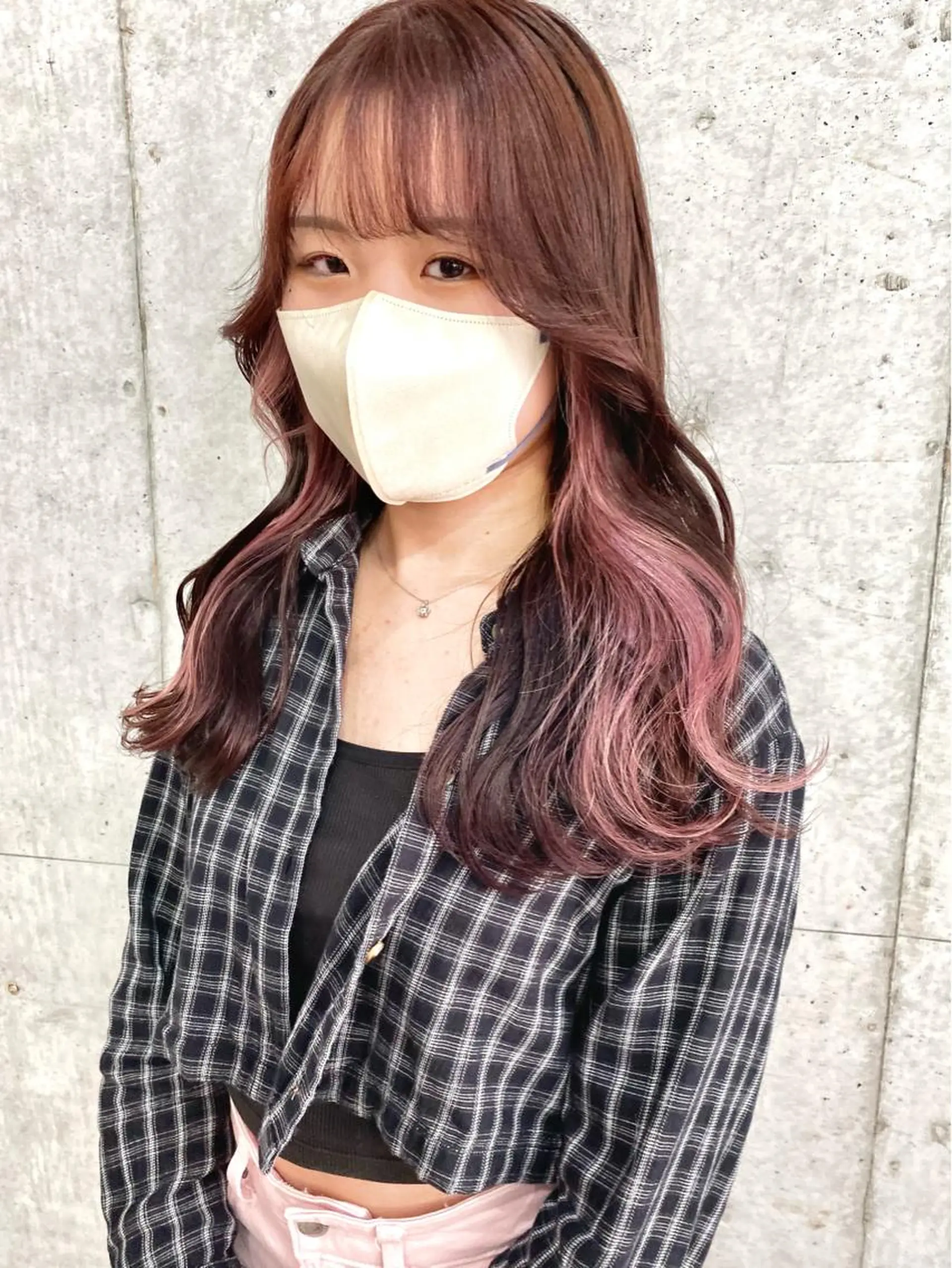 ロング カラー ヘアアレンジ 切りっぱなしボブ/ デザインカラー店長のヘアスタイル