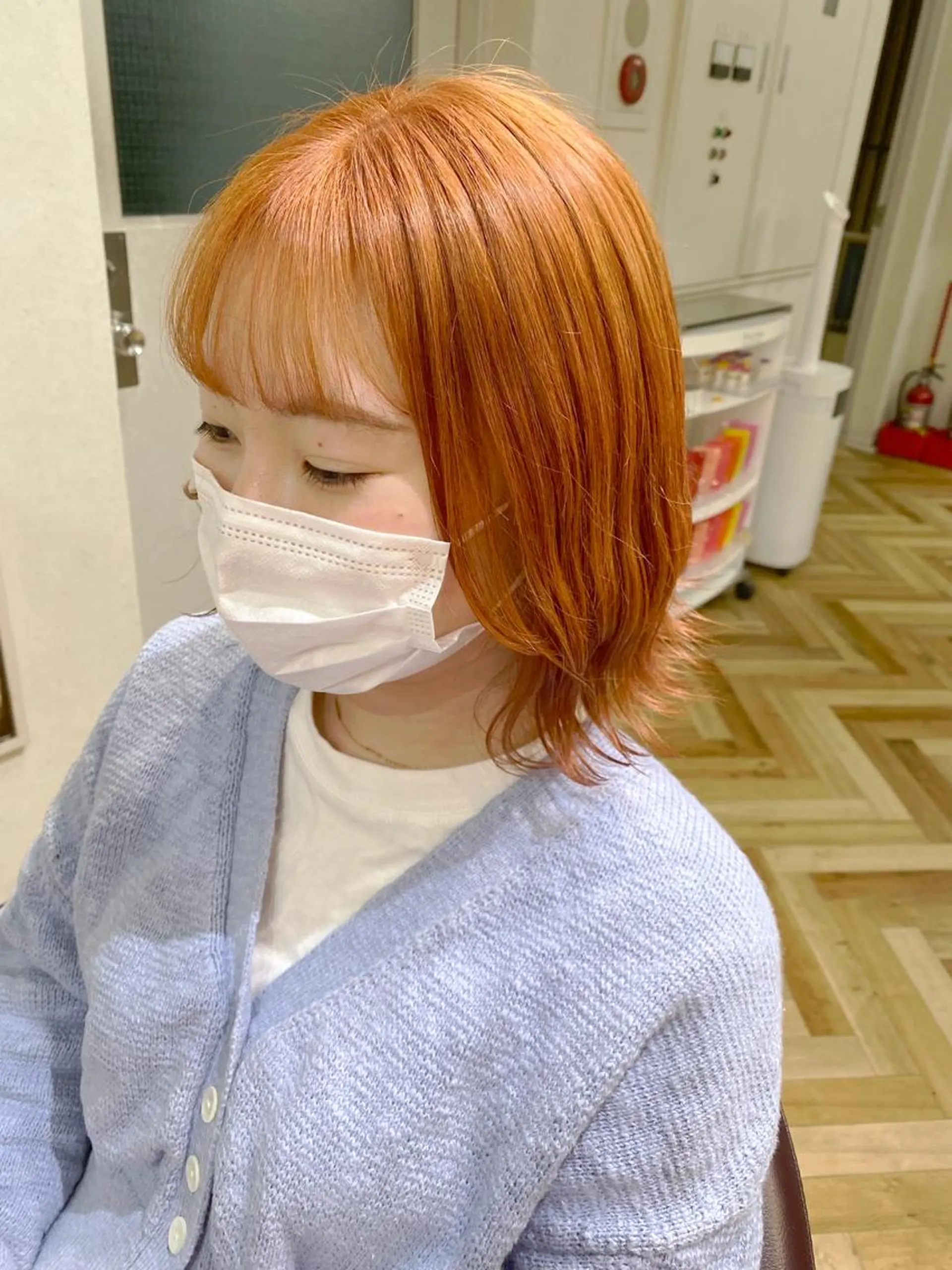 ショート カラー ブラウンカラー オレンジ オレンジブラウン ヘアカラー トリートメント ブリーチ/髪質改善 🍊店長MASAKiのヘアスタイル