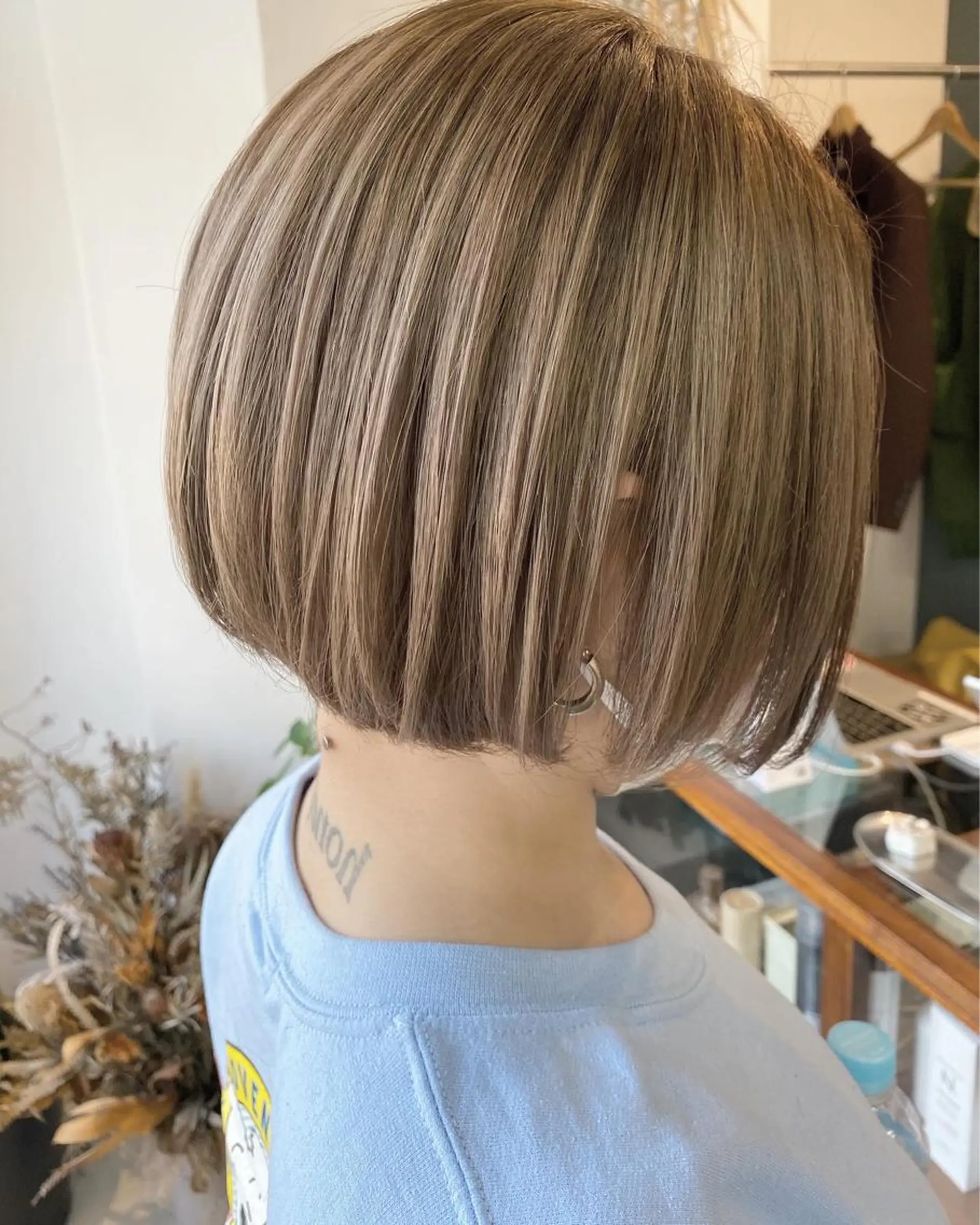 ショート カラー パーマ 髪質改善 縮毛矯正 トリートメント OVER→三軒茶屋 /縮毛矯正・髪質改善のヘアスタイル