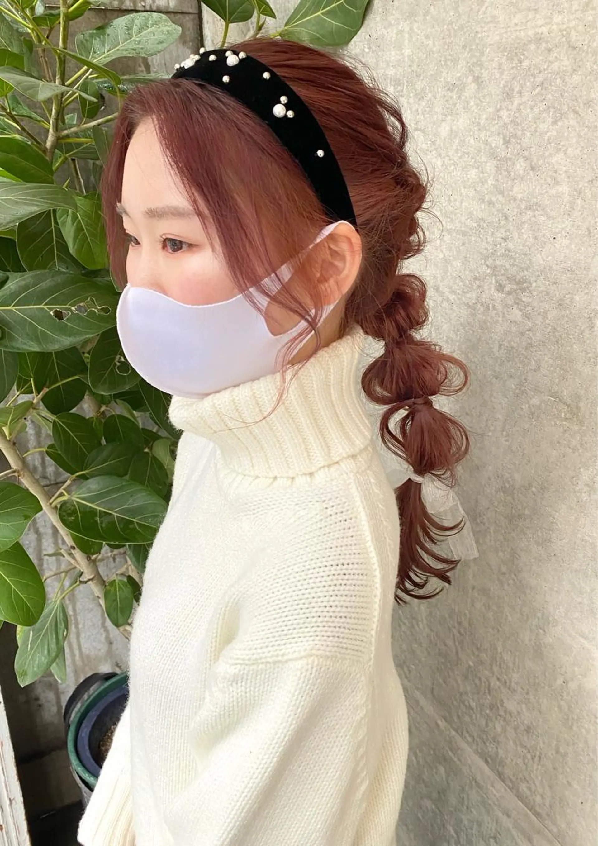 ロング カラー ヘアアレンジ ピンクカラー 韓国風ヘア ヘアセット clomus所属・YUKA艶髪 🌸寛ぎ部屋のヘアスタイル