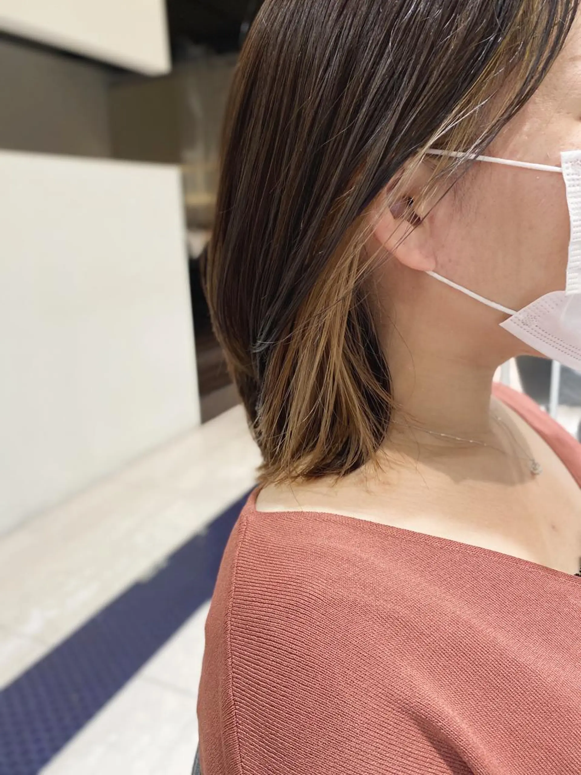 ミディアム カラー ヘアアレンジ インナーカラー ボブ 竹内啓太 ボブのヘアスタイル