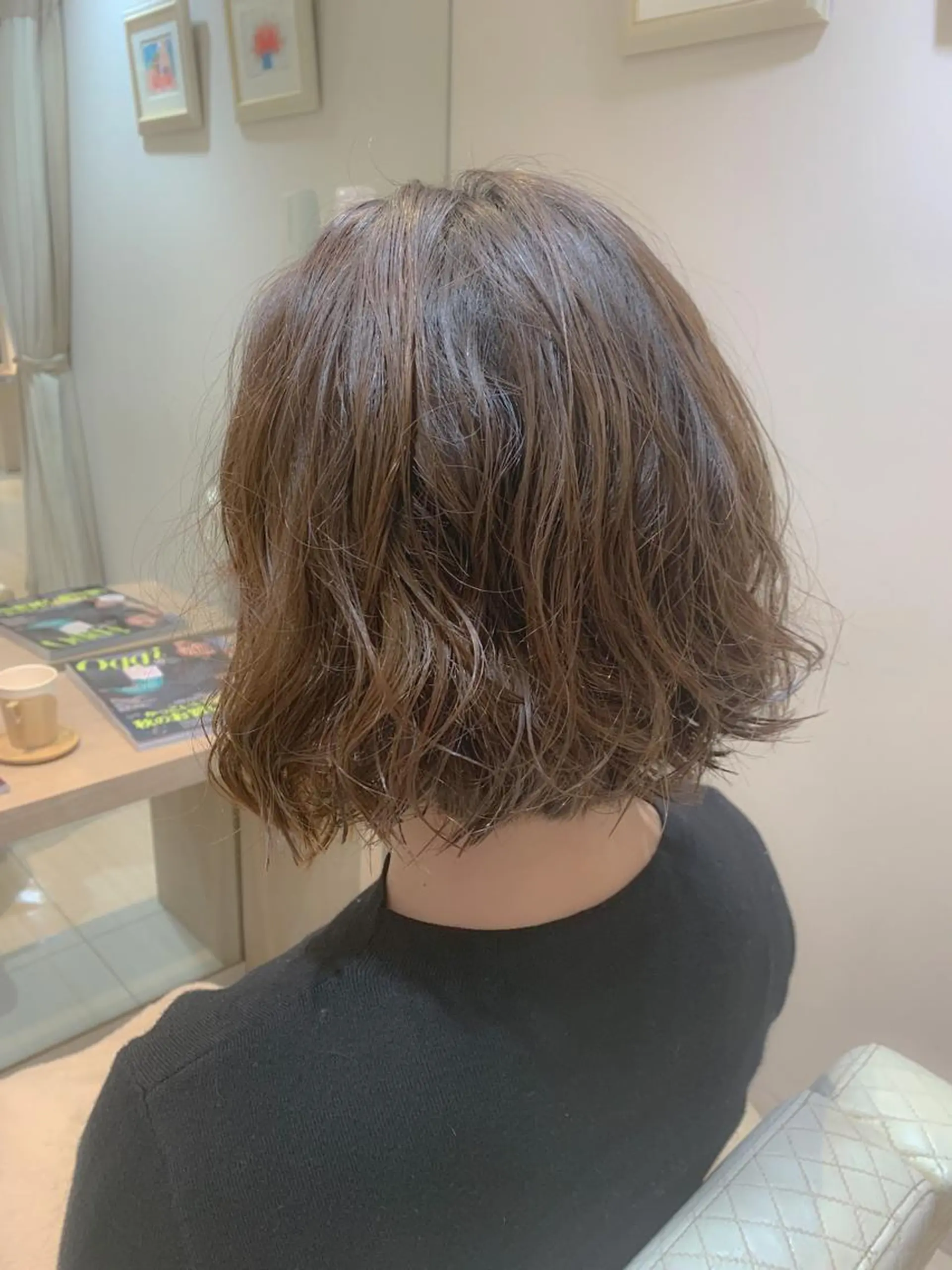 ミディアム パーマ lore 金杉悠作のヘアスタイル