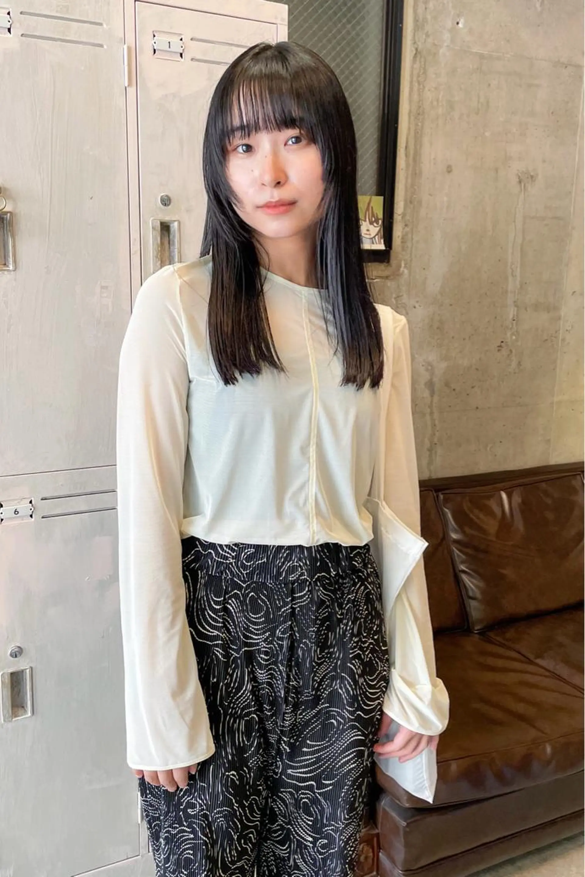 ロング カラー パーマ/レイヤー 岩山丈一郎のヘアスタイル