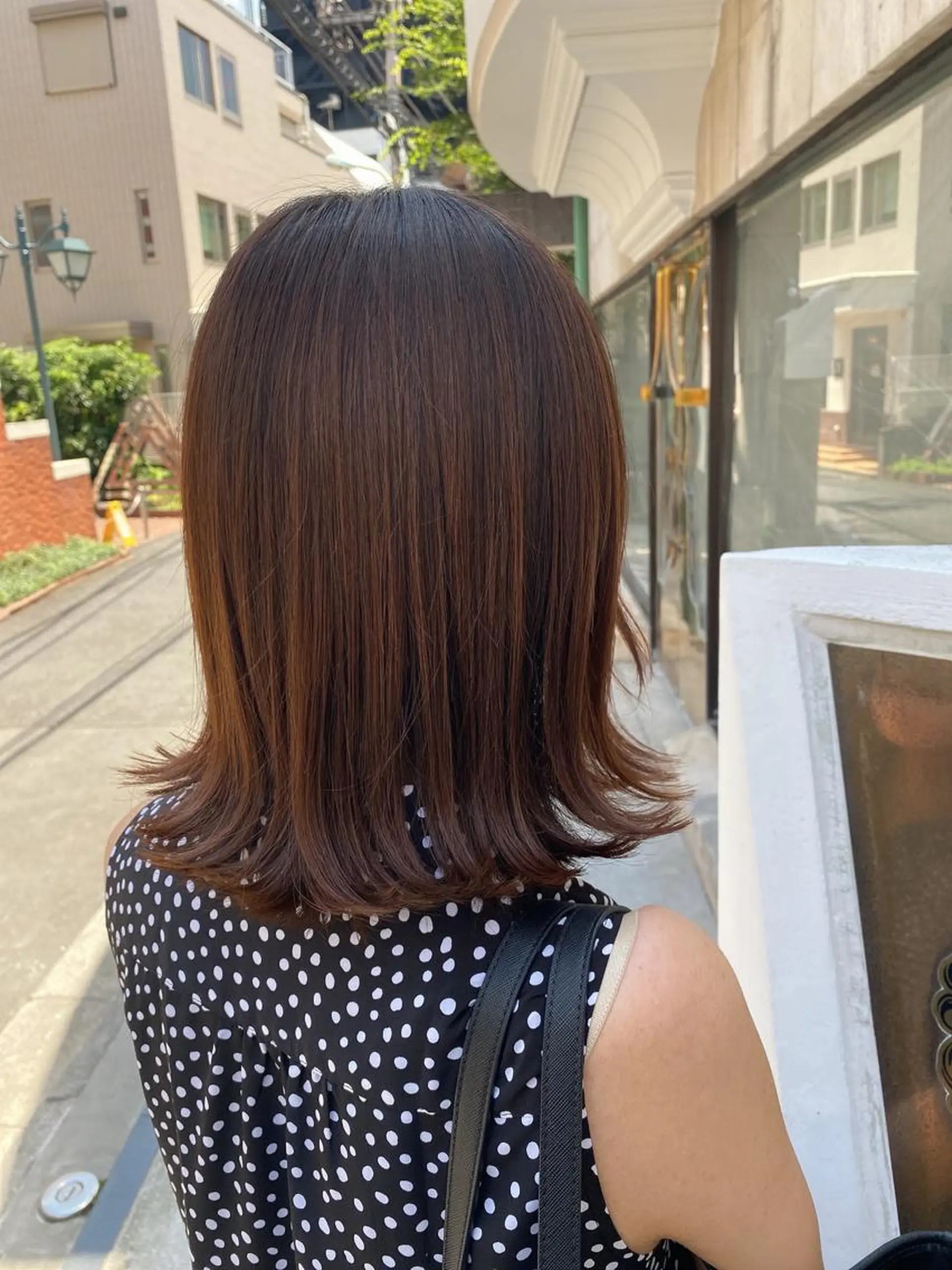 ミディアム トリートメント ブリーチなし✨艶髪 カラー𓃲YAGIのヘアスタイル