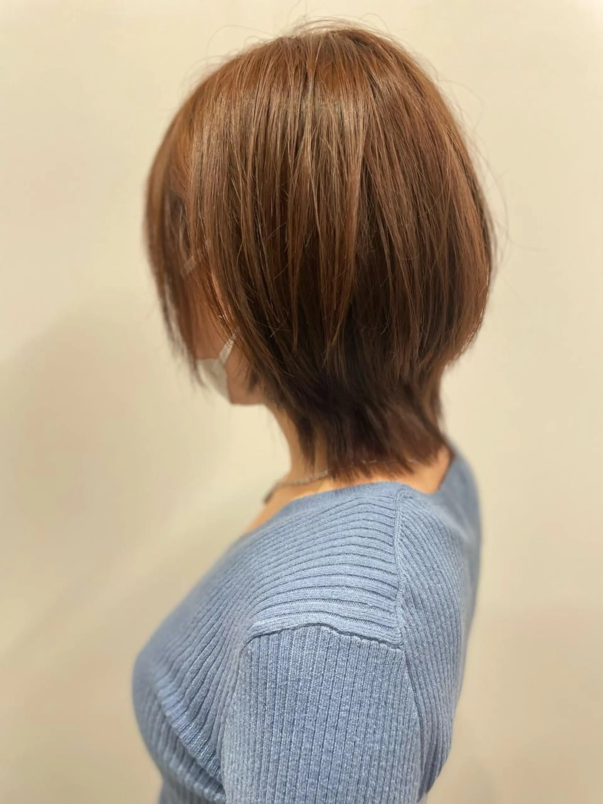 ショート カット 髪質改善✨透明感カラ ー🌈シエルブルーのヘアスタイル