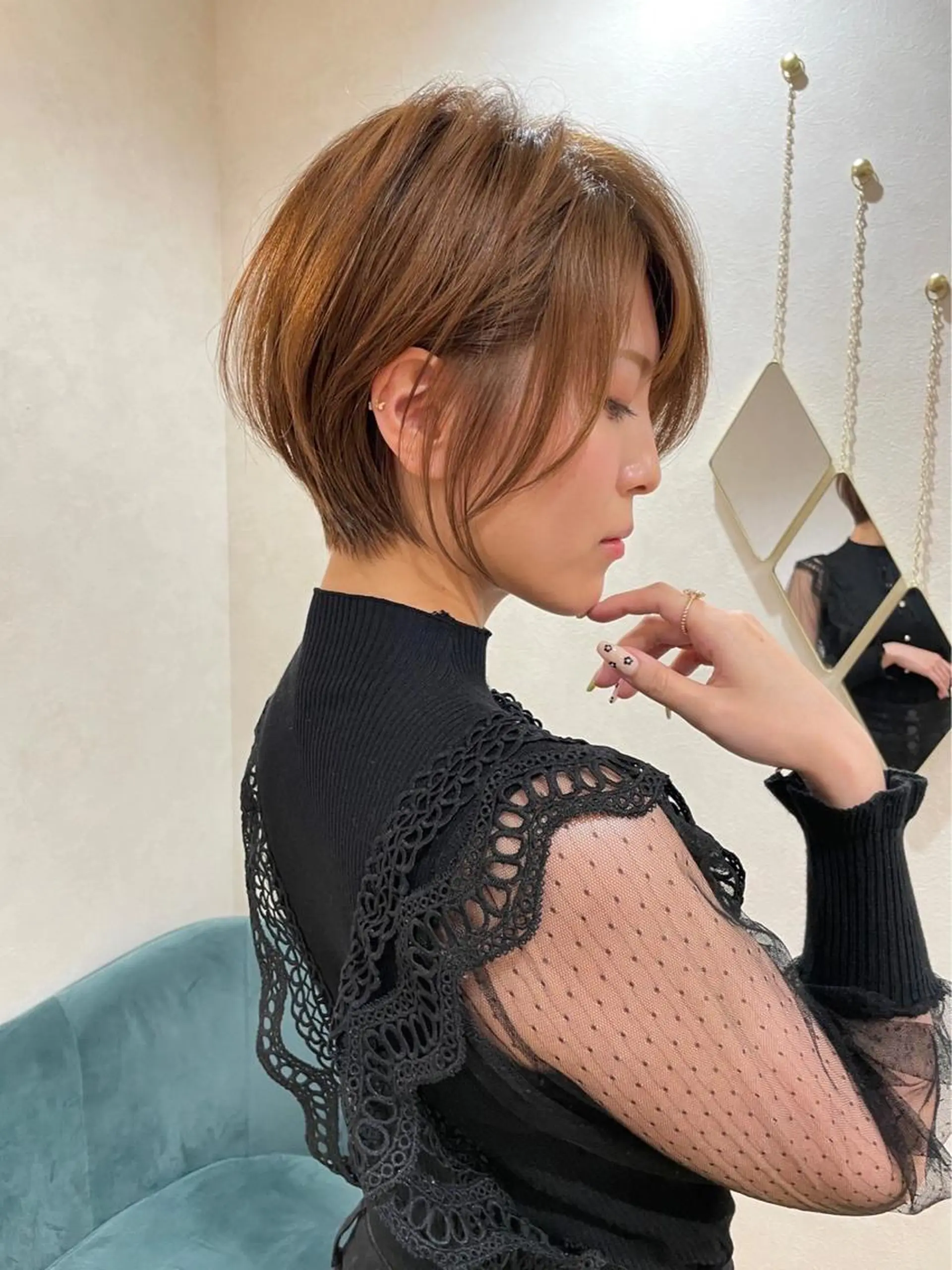 ショート カラー ヘアカラー トリートメント Aster 店長 れおん✂️のヘアスタイル