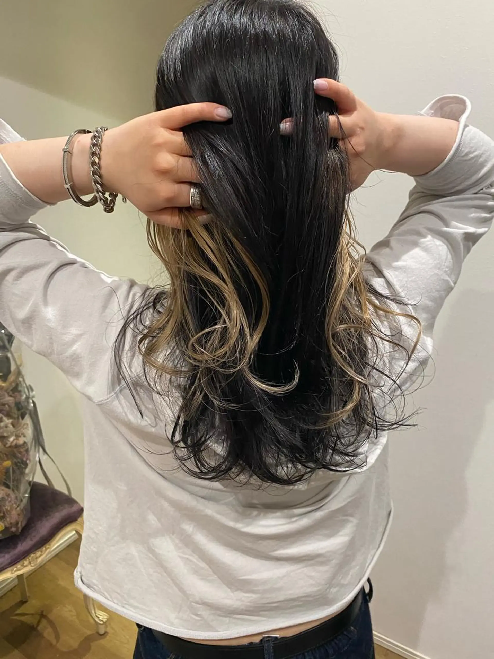 ロング カラー 外国人風カラー ヘアカラー トリートメント 成松 勇治のヘアスタイル