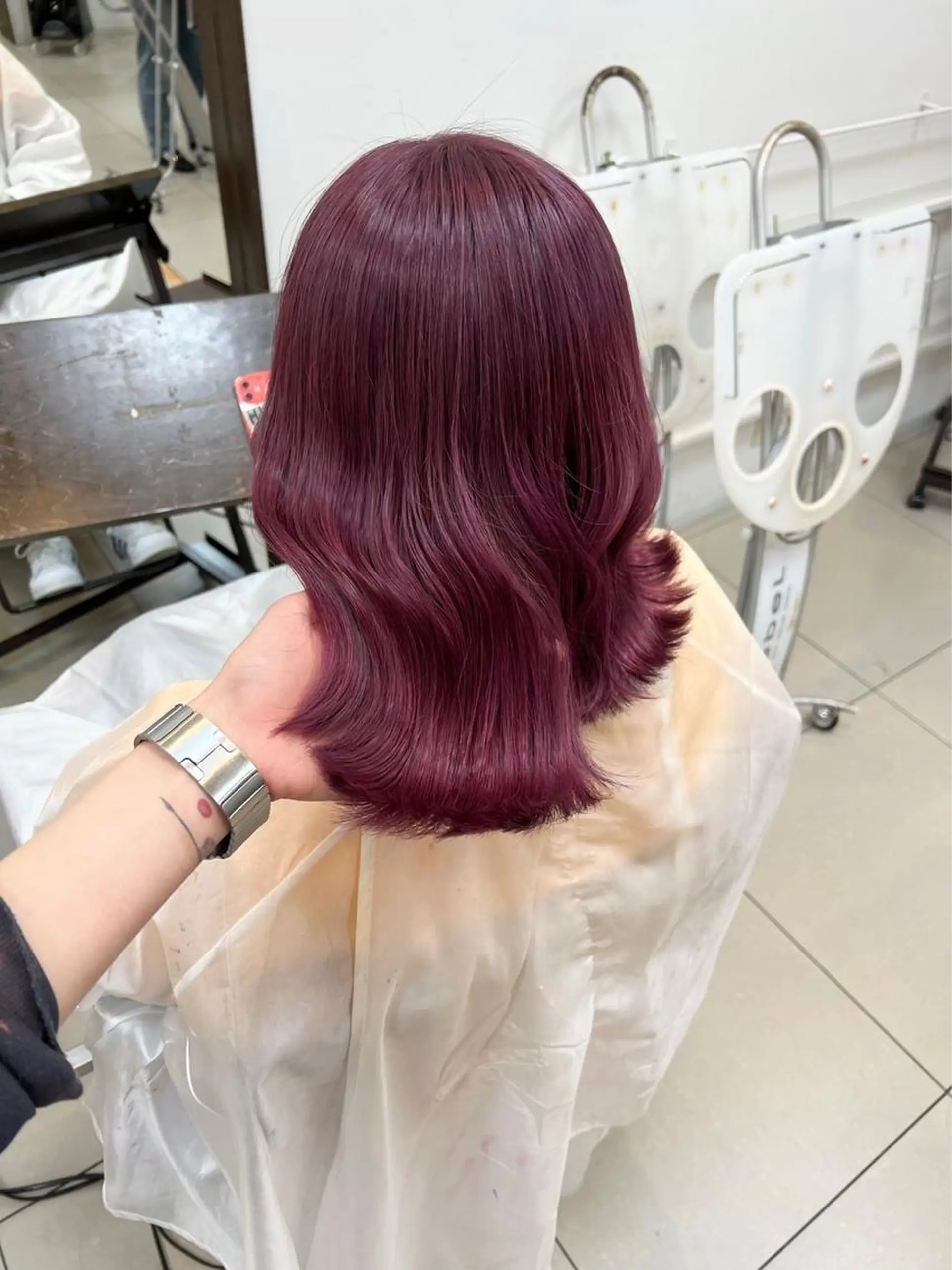 ミディアム カラー ハイトーン/メンズ/ デザイン/梅田/ミユのヘアスタイル