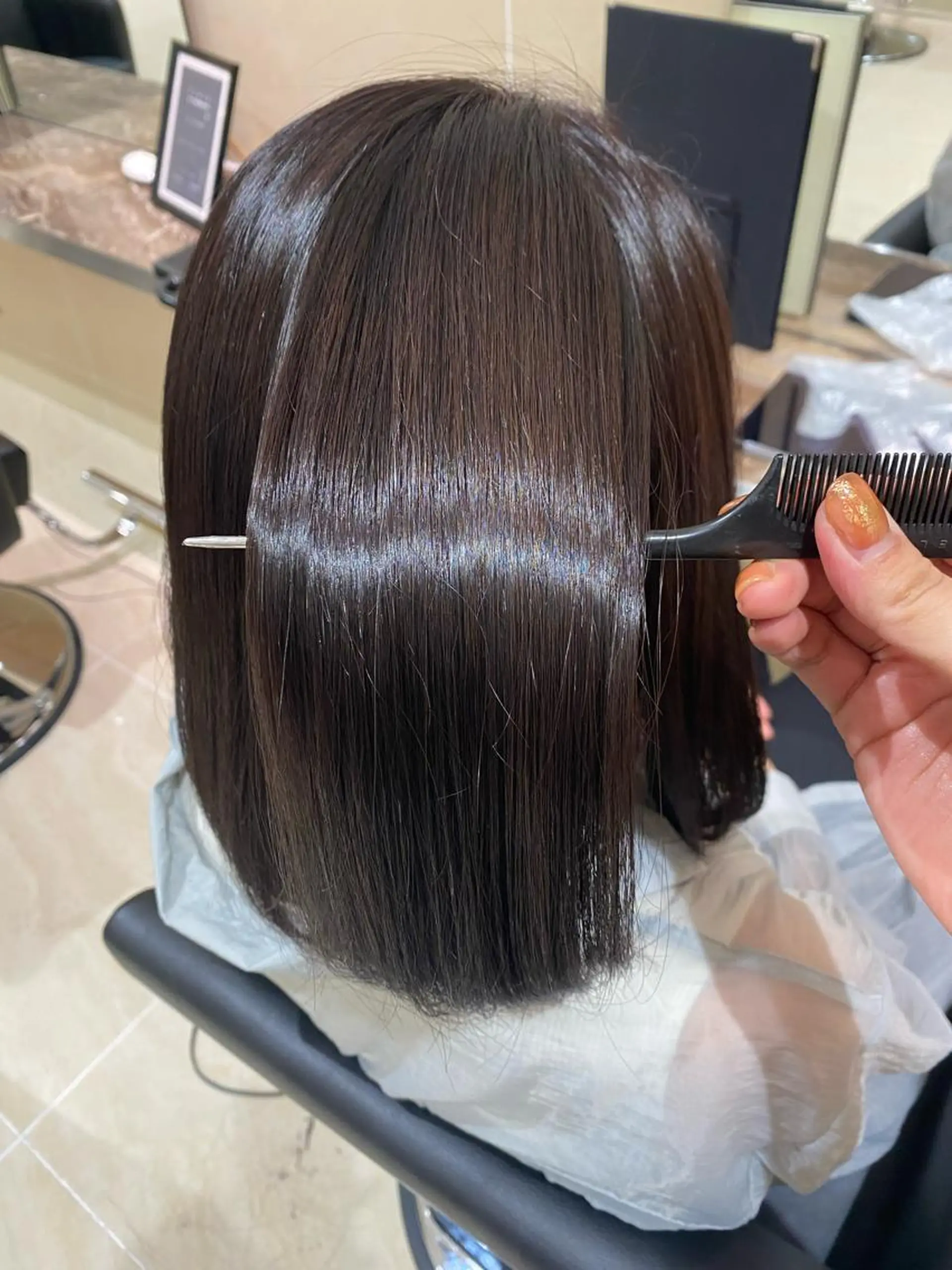 ミディアム カラー 髪質改善 カット ヘアカラー トリートメント 髪質改善☀️ miho☀️のヘアスタイル