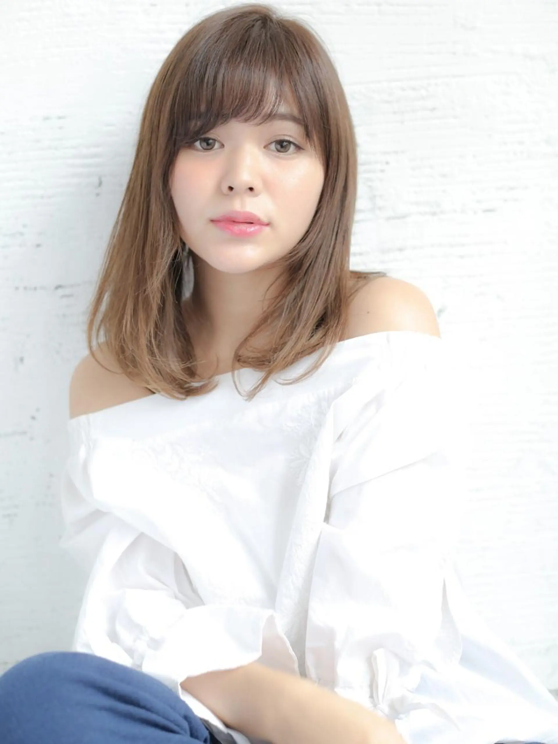 ミディアム カラー パーマ 野崎 ひかりのヘアスタイル