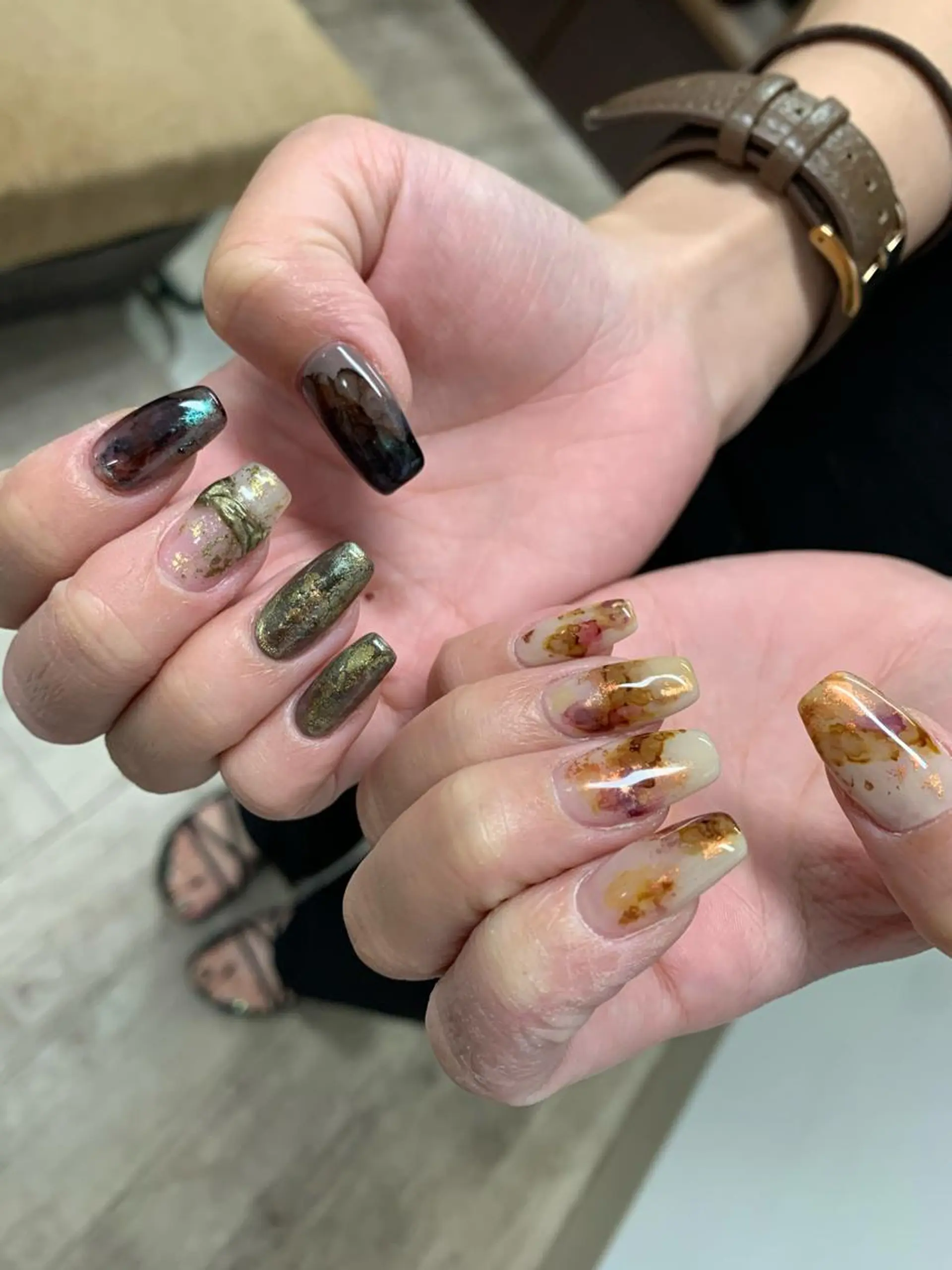 ネイル アートネイル オーロラネイル クリアネイル フットネイル フレンチネイル ハンドネイル アトリエ 103のネイルデザイン