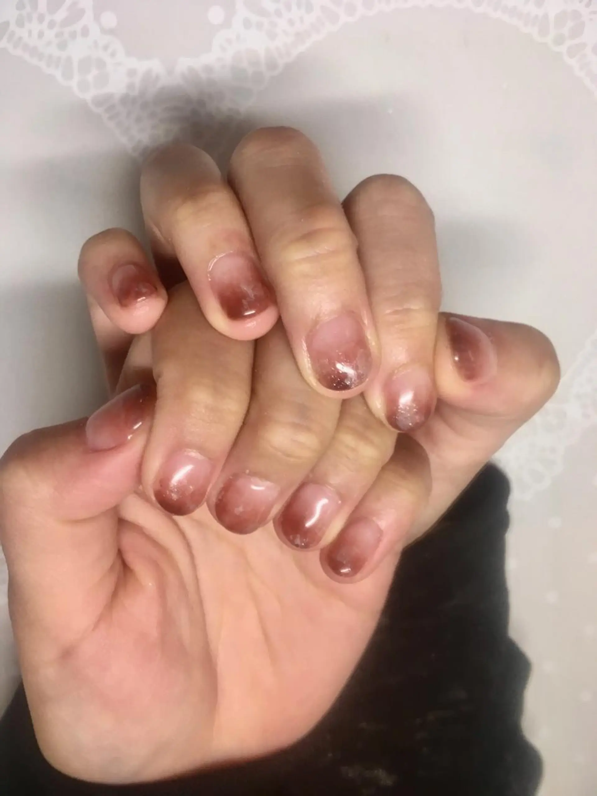 ネイル 成人式 ニュアンスネイル 新宿ネイルサロン ジェミディローサ所属・新宿ネイルサロン ジェミディローサのネイルデザイン