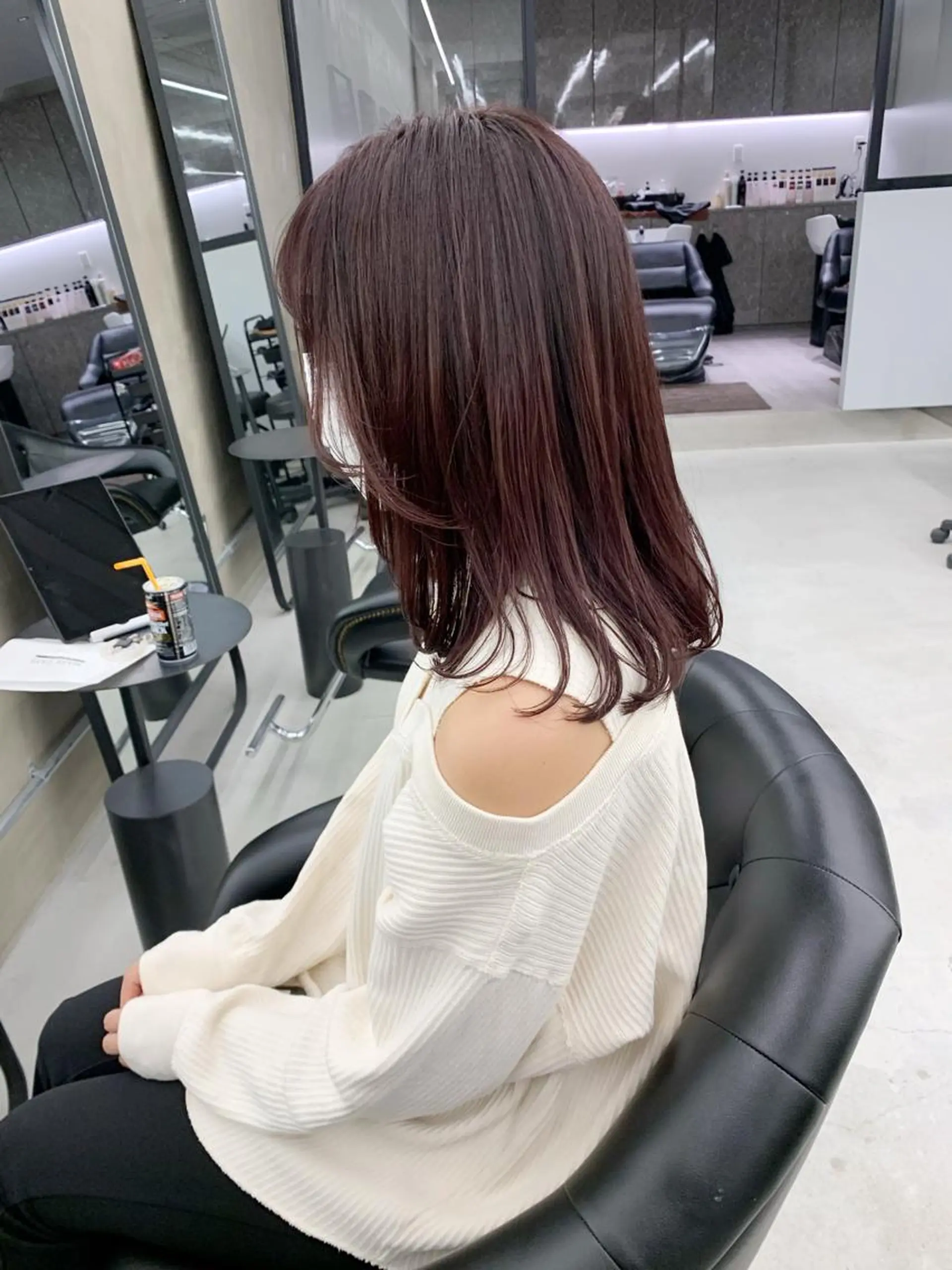 ミディアム カラー レッドカラー kimika🥑 メンズ/髪質改善のヘアスタイル