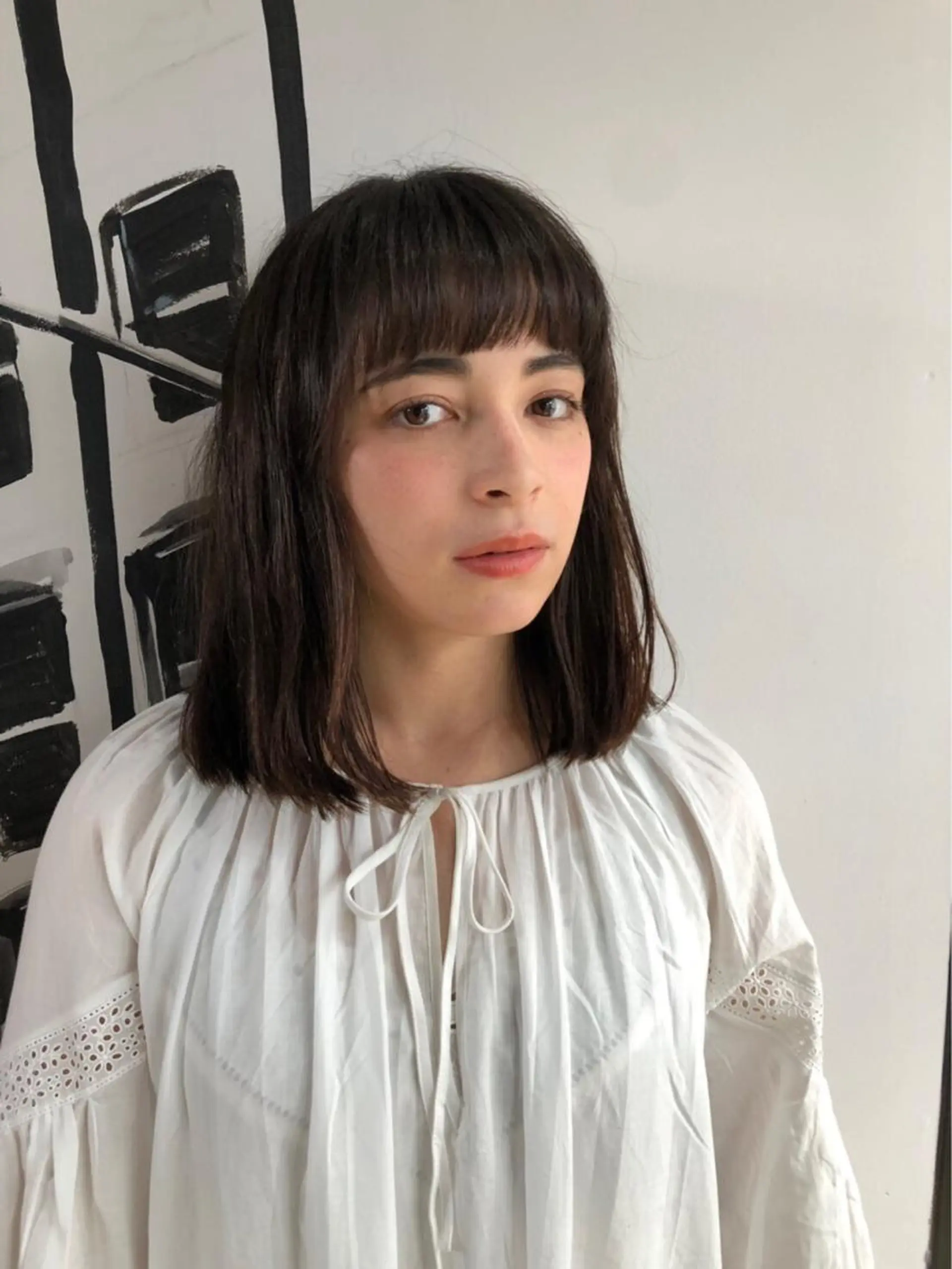 ミディアム カット ヘアカラー トリートメント ✨色持ちの良い艶 カラー✨蟹江真世のヘアスタイル