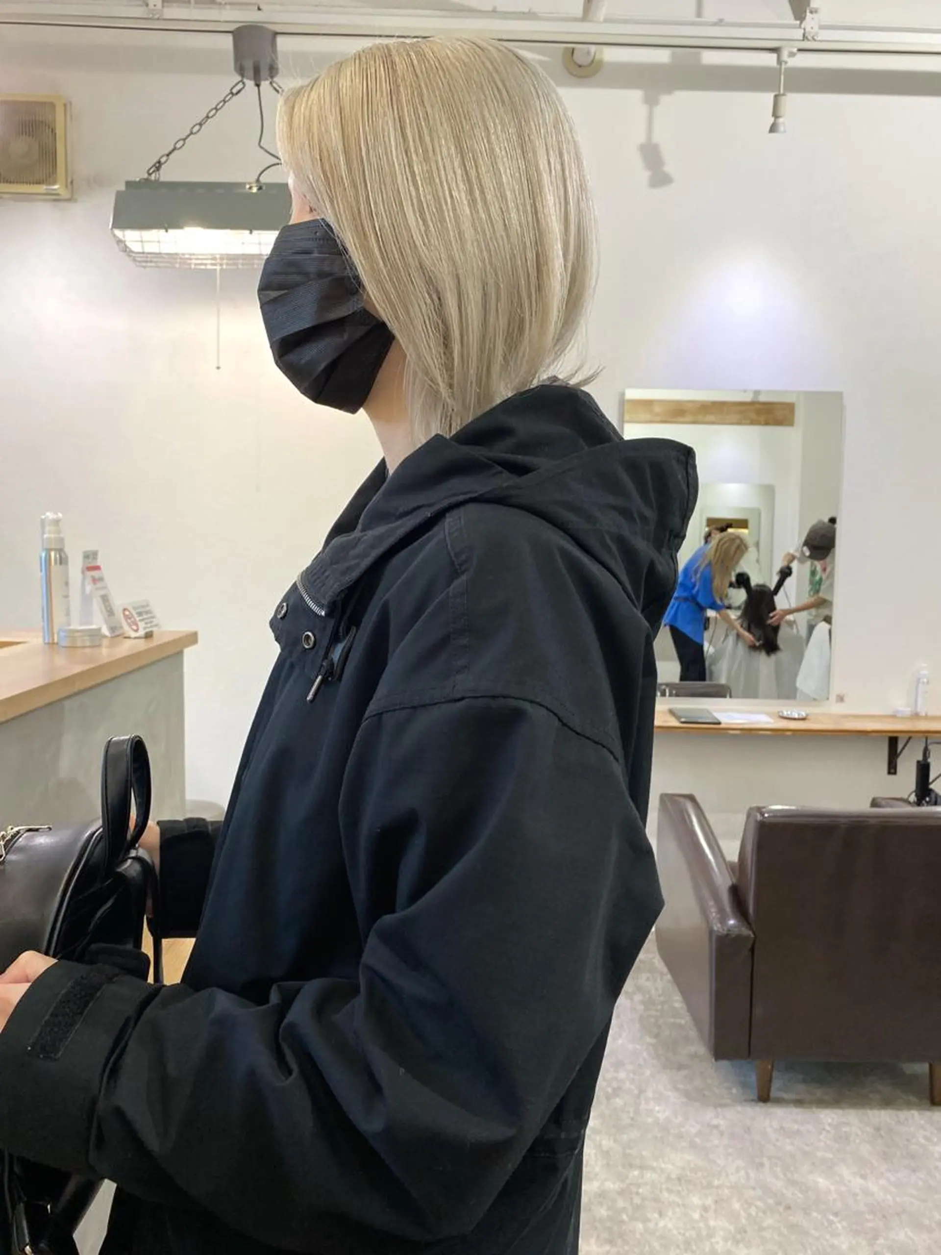 ショート ヘアカラー 森貴裕/ベージュ/ パーマ/オリーブのヘアスタイル