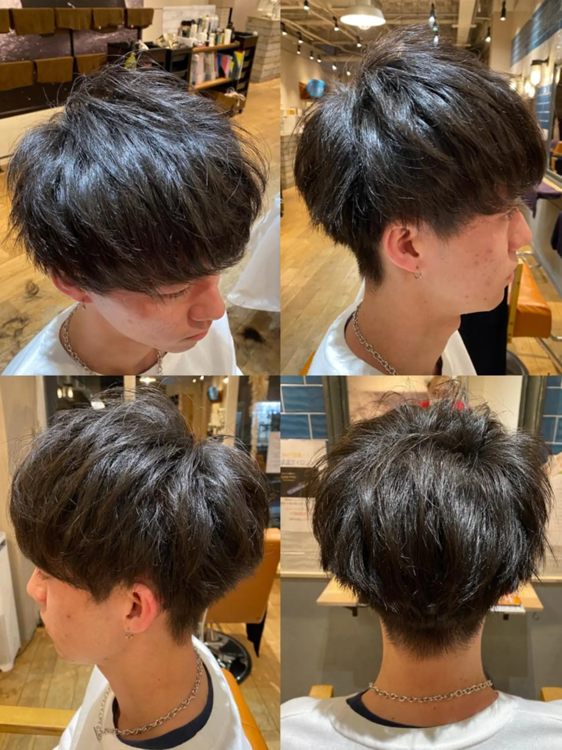 ショート カラー パーマ ヘアアレンジ メンズ カット パーマ トリートメント 🔥メンズパーマ特 化🔥渡辺一翔🔥のヘアスタイル