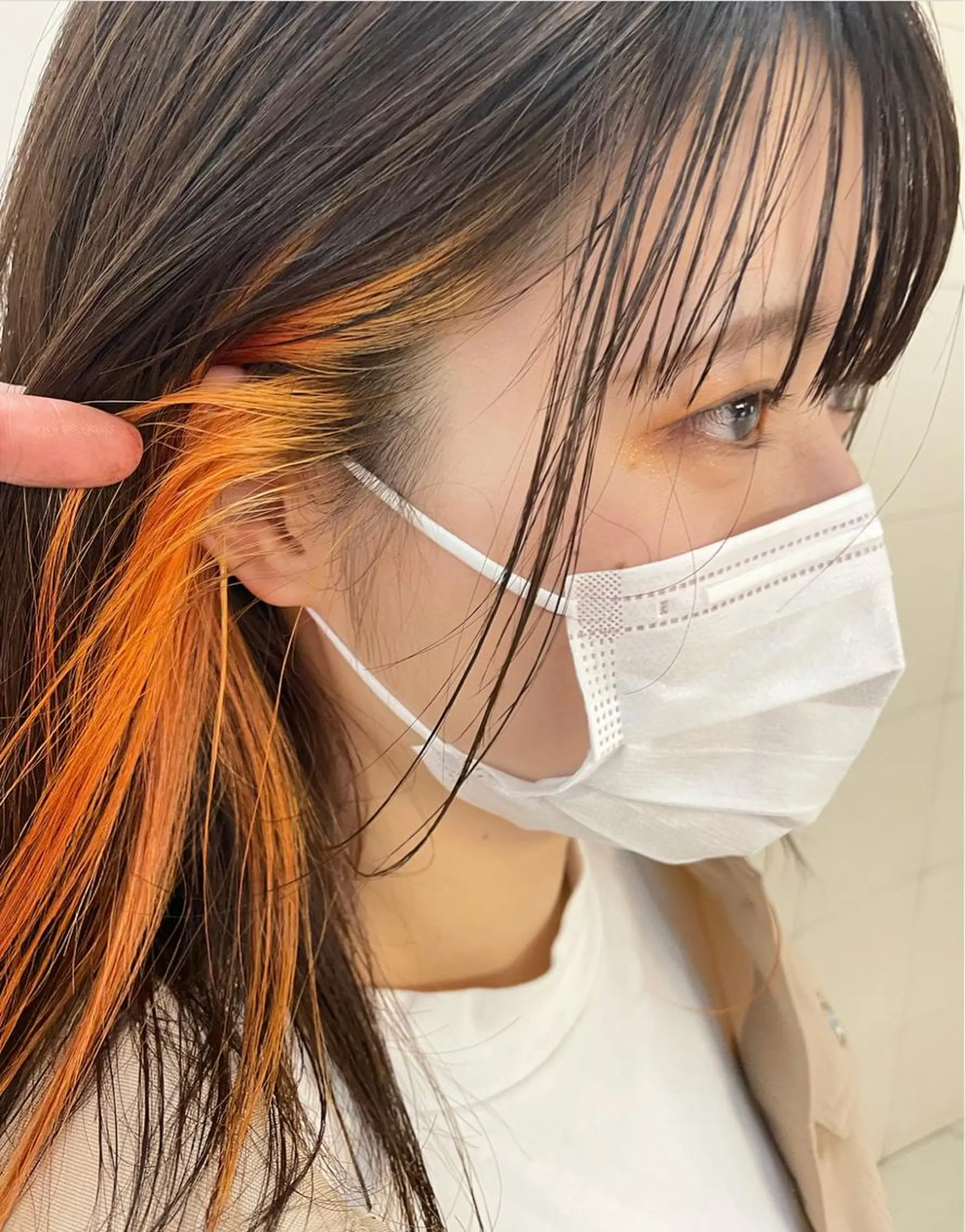 ショート カラー ケアブリーチ/ エクステ/レイヤーのヘアスタイル