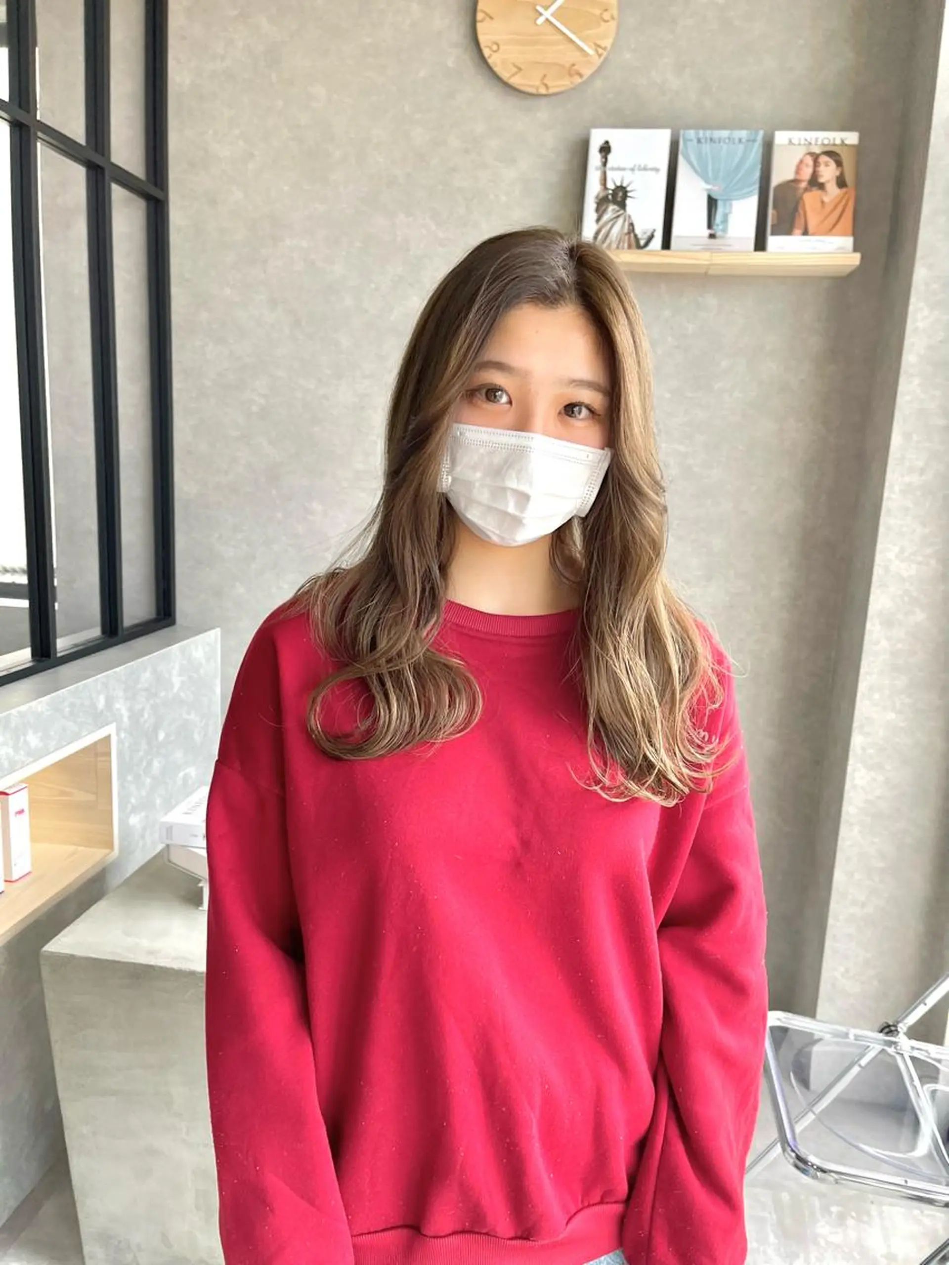 セミロング カラー カット ヘアカラー トリートメント mood tatemachiのヘアスタイル