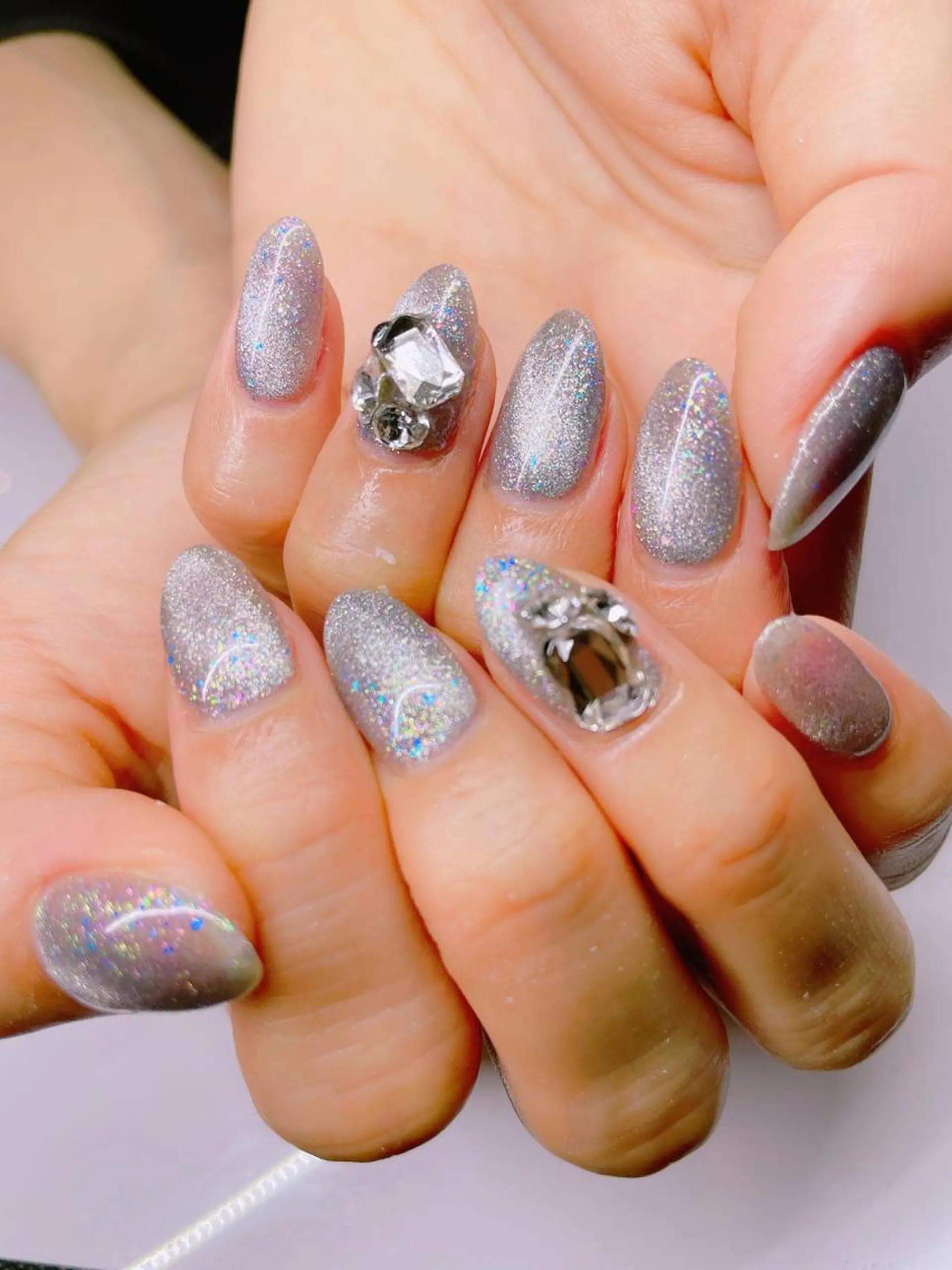 ネイル ジェルネイル マグネットネイル スカルプネイル シンプルネイル 春ネイル ネイルサロンアウル ayaka💋のネイルデザイン