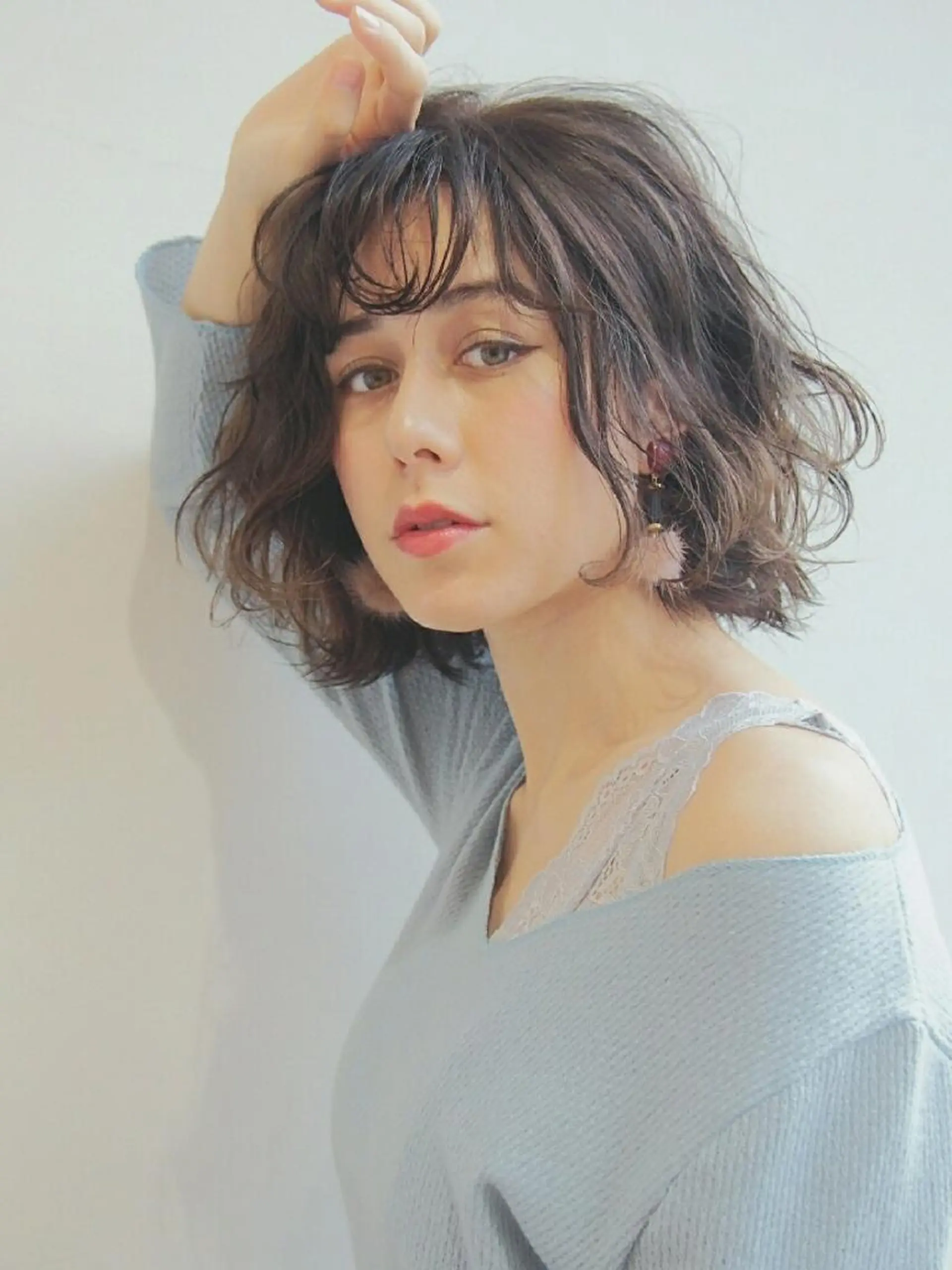 ミディアム パーマ カラー 似合わせ艶髪カラー ❤️ハダユミのヘアスタイル