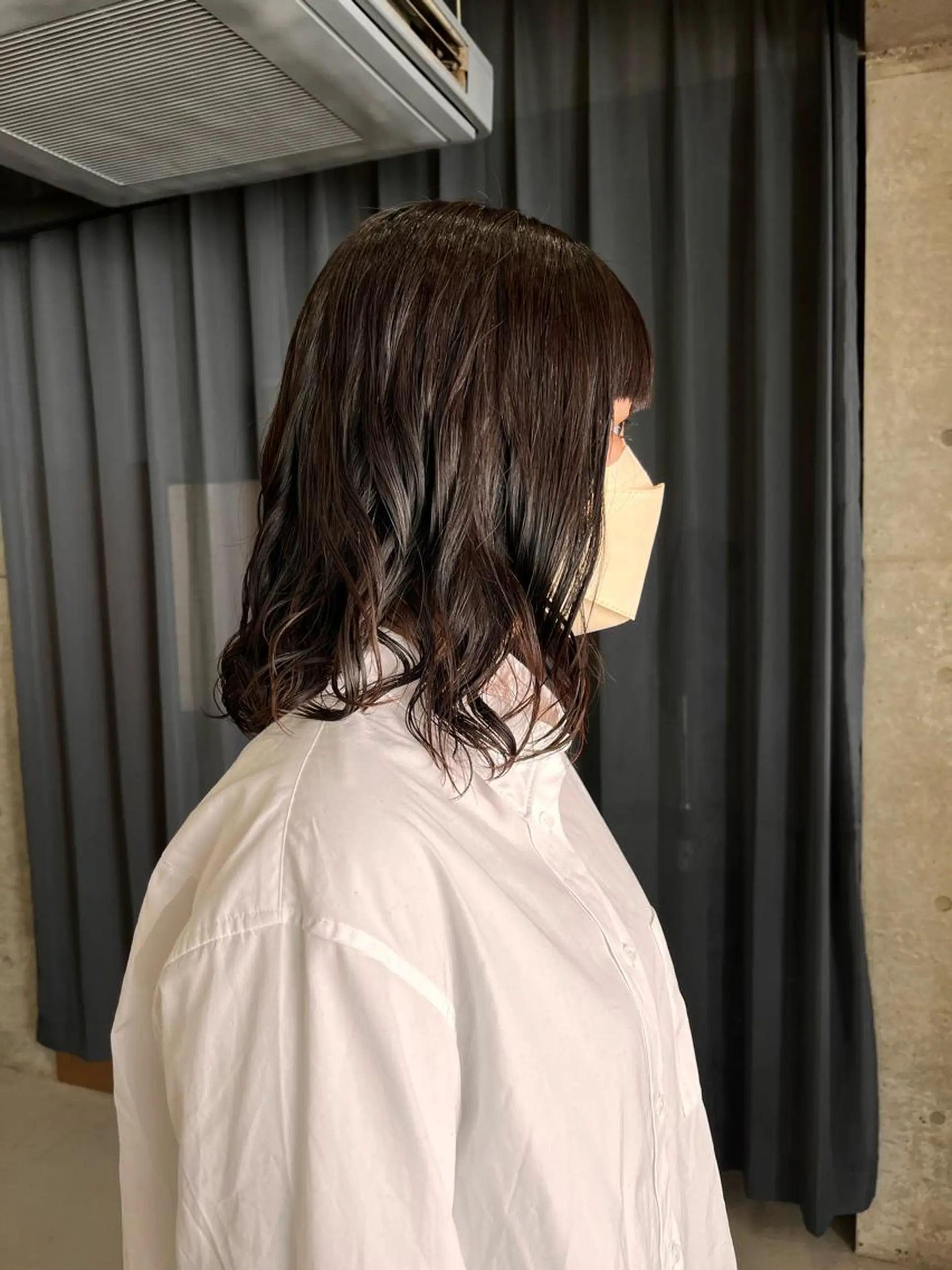 ミディアム パーマ ロングパーマ木村 ボブパーマのヘアスタイル