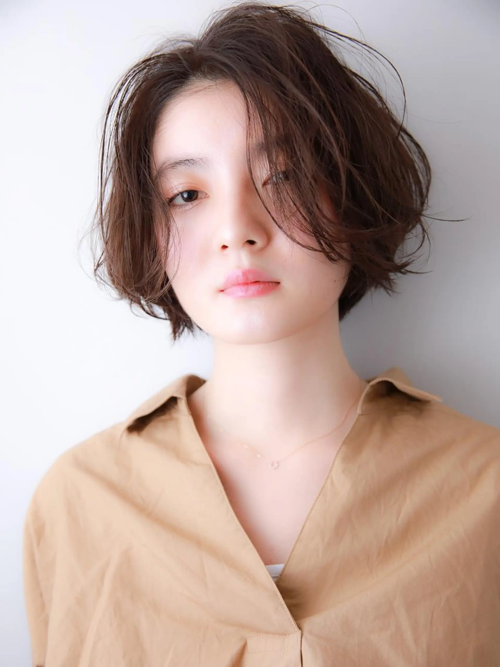 ミディアム カラー パーマ 山下 直人のヘアスタイル