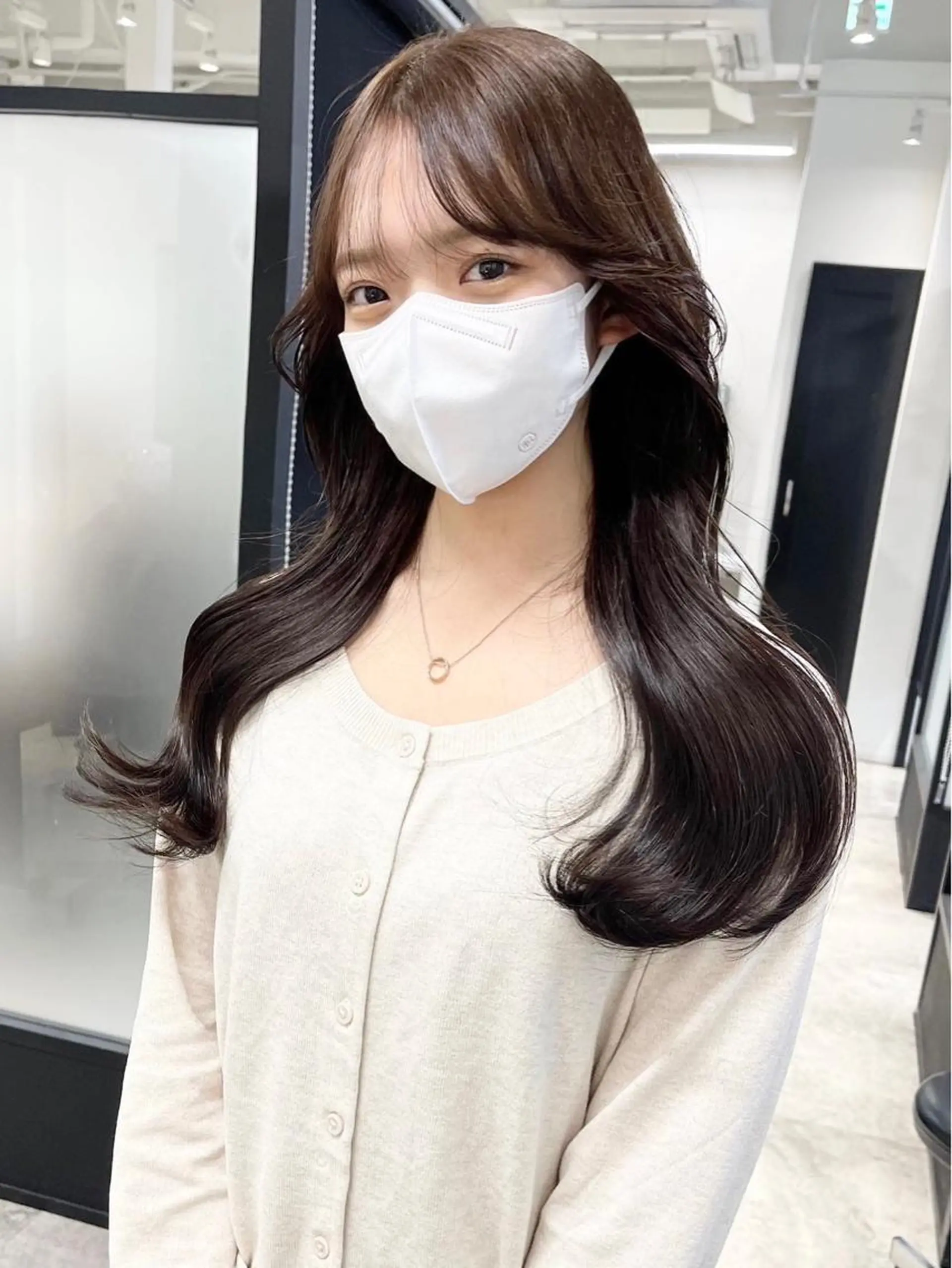 ロング 韓国風ヘア レイヤーカット カット ヘアカラー トリートメント 韓国レイヤーカット 髪質改善▫️水野有真のヘアスタイル