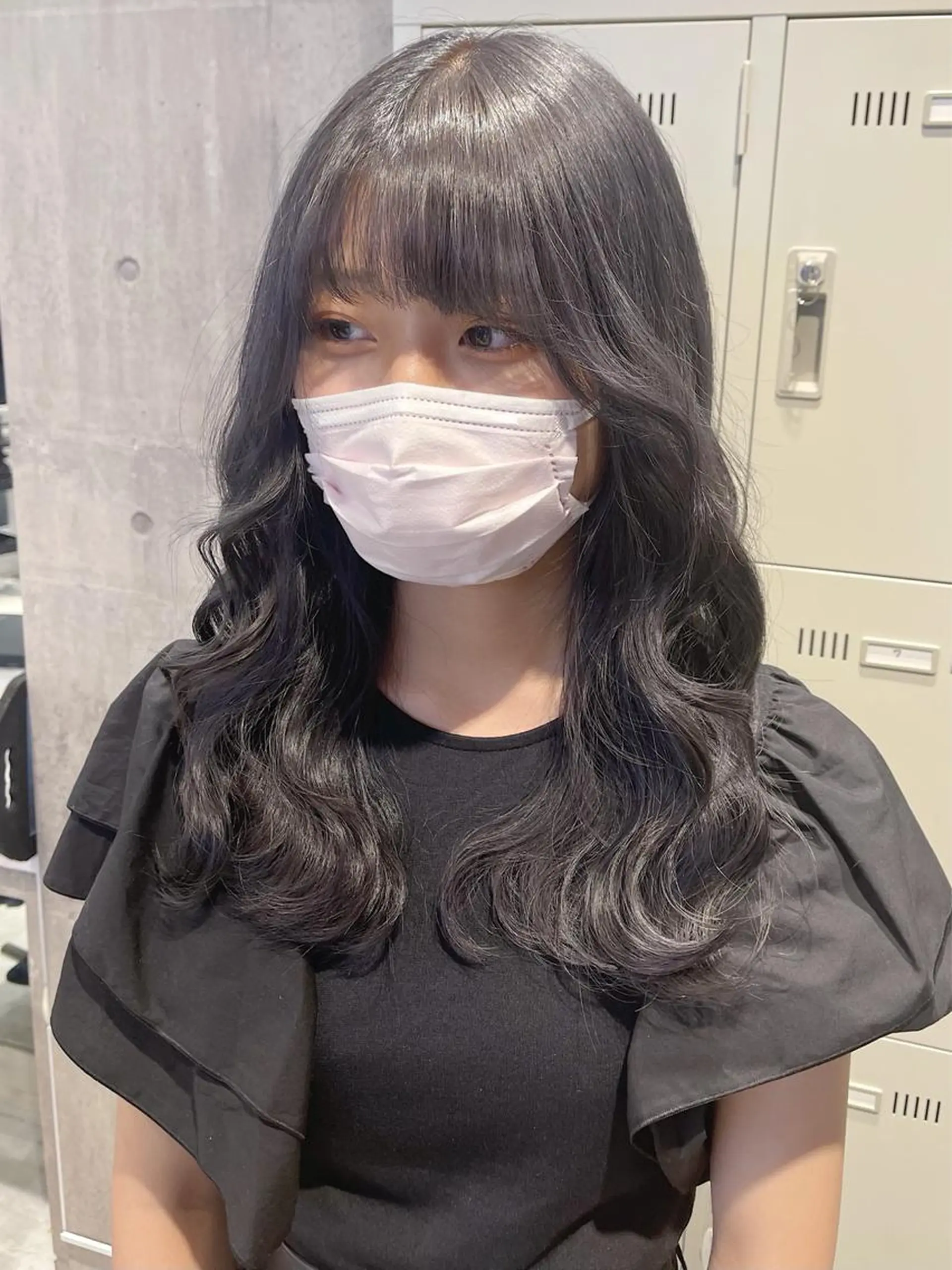 ロング カラー パーマ ヘアアレンジ メンズ キッズ ネイル マツエク・マツパ アイブロウ 🎀韓国スタイル YURINA🎀のヘアスタイル