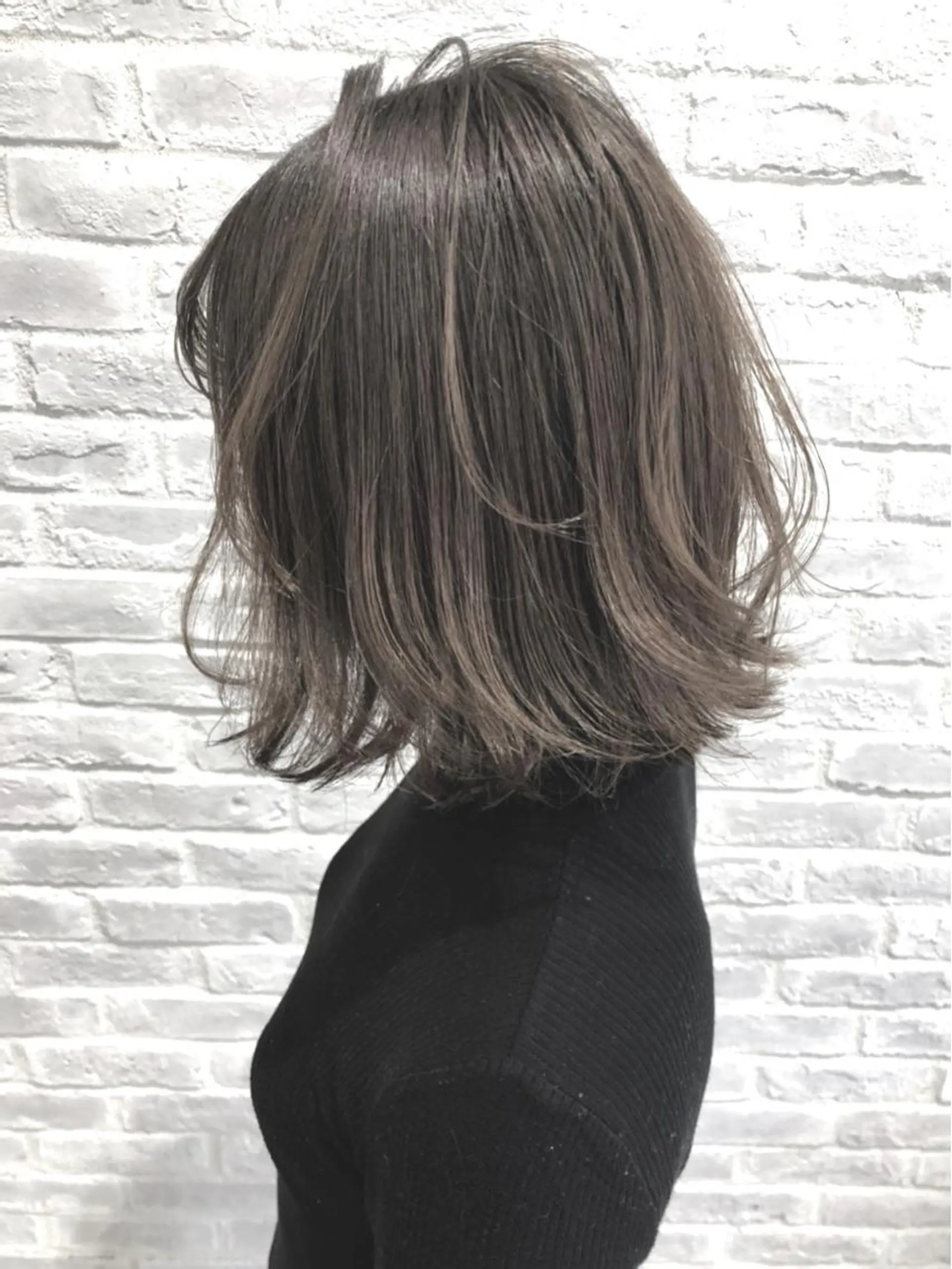 ミディアム カラー グレージュ カット ヘアカラー 韓国/色気/レイヤー /avance天王寺のヘアスタイル