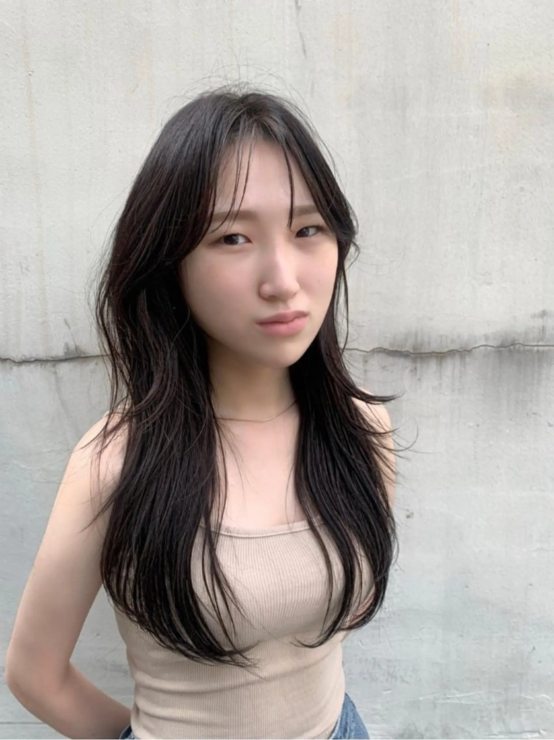 セミロング エクステ 韓国特化🇰🇷 エクステのヘアスタイル