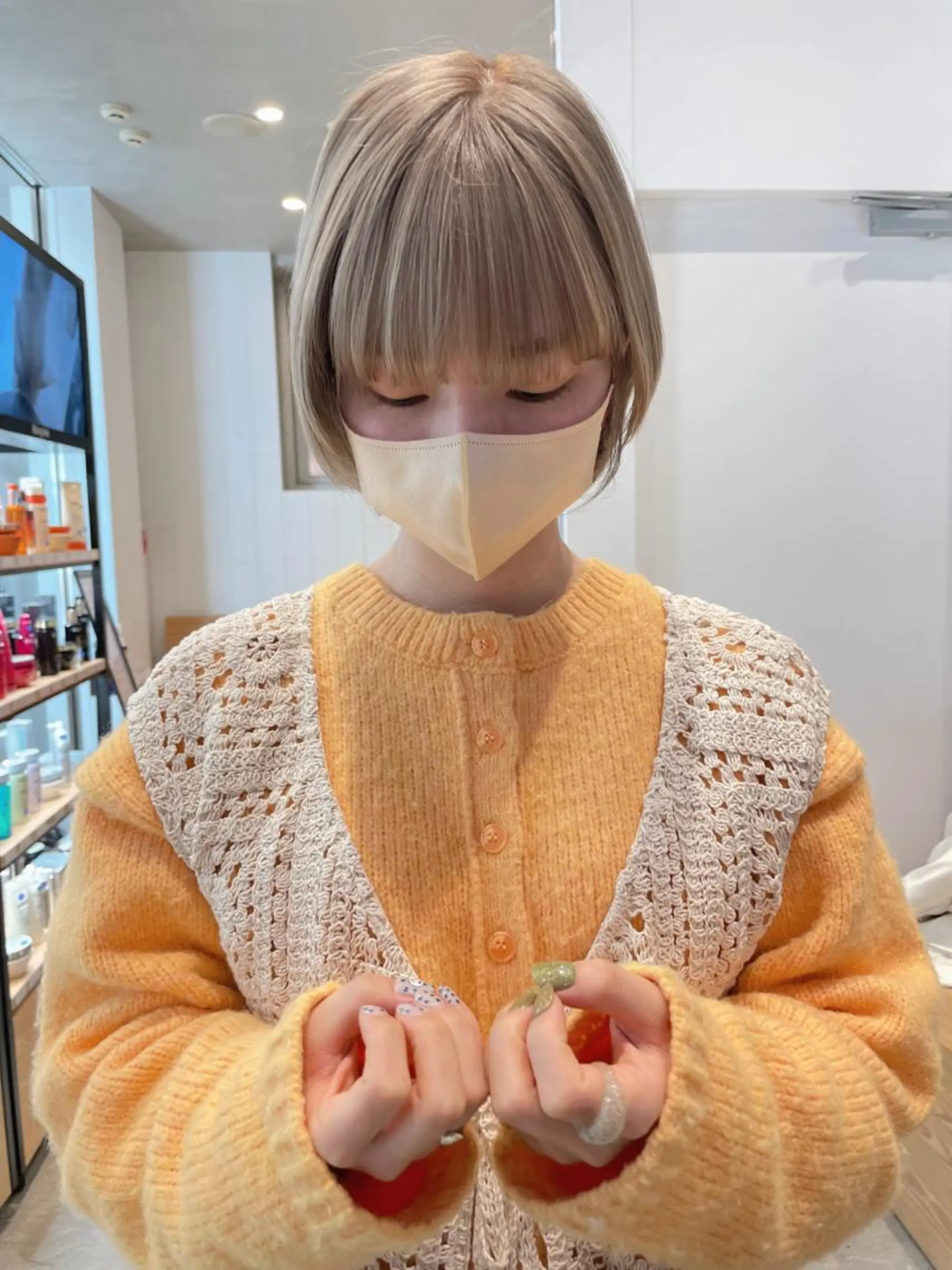 ショート カラー ブロンド ショートヘア 縮毛矯正特化/ 髪質改善/菊地菜々美のヘアスタイル