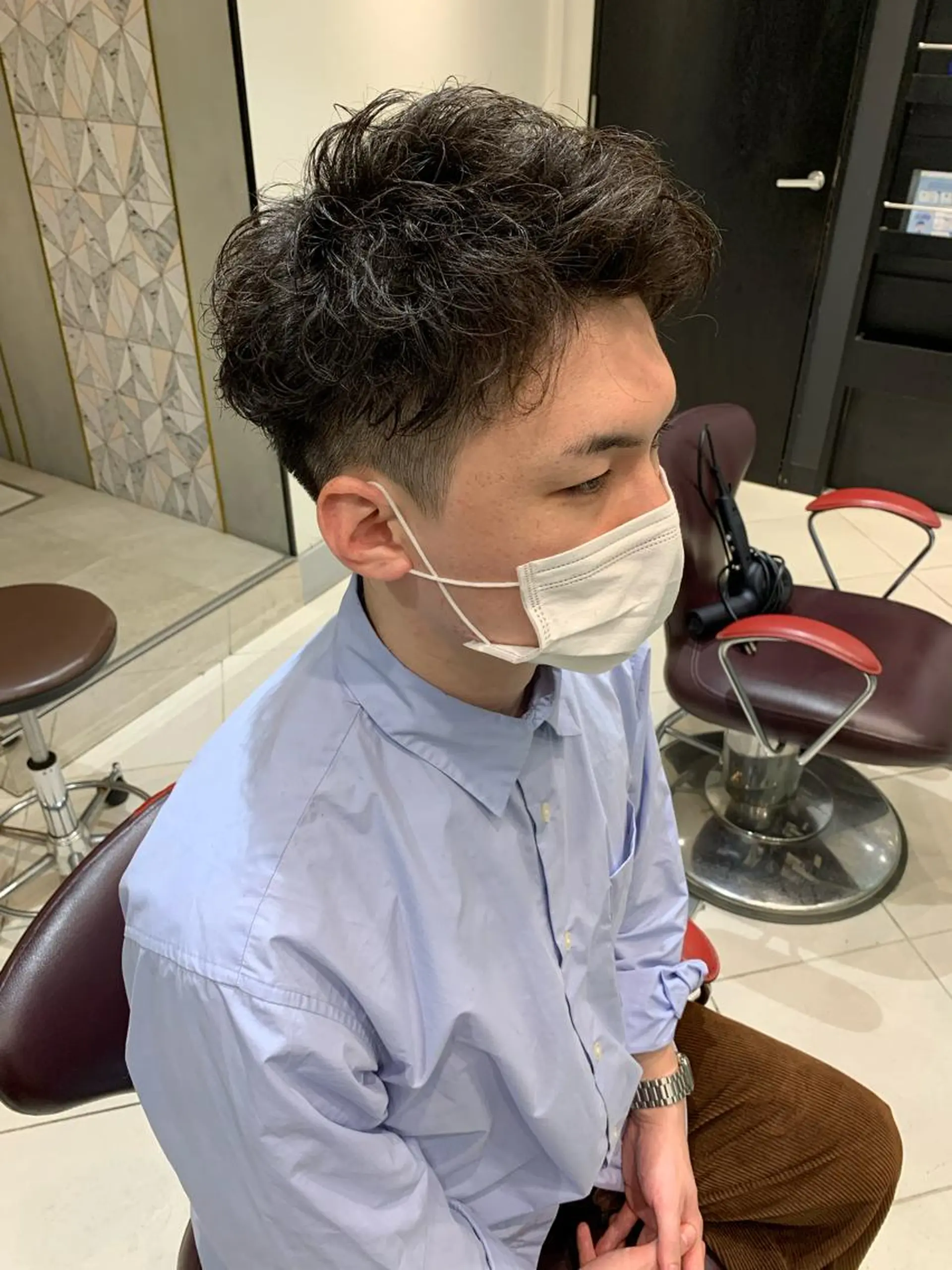 メンズ カット パーマ トリートメント ヘアセット ✨上村 潤平✨メンズヘア✨のヘアスタイル